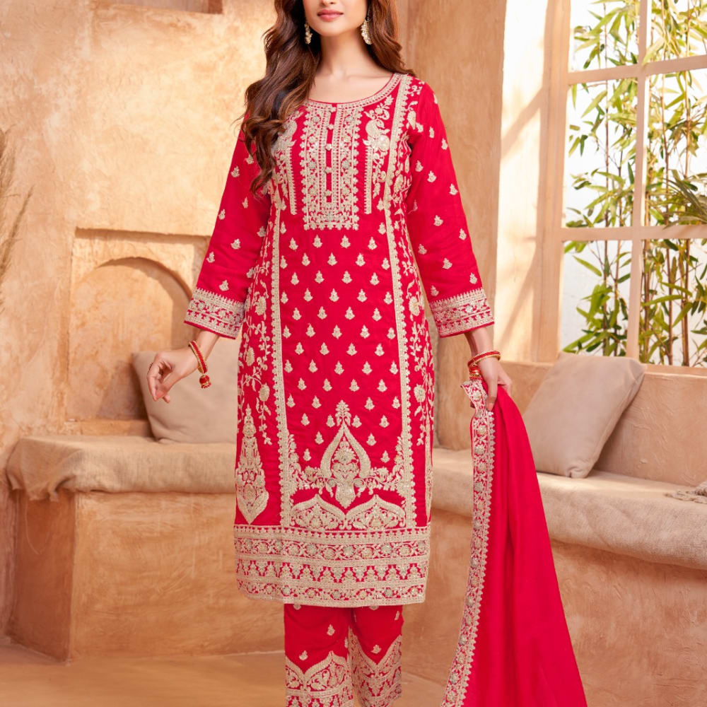 Red Salwar Suite