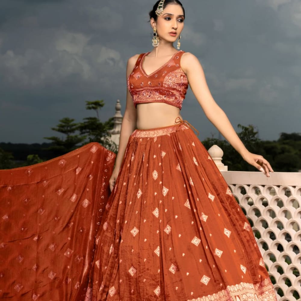 Orange Lehenga