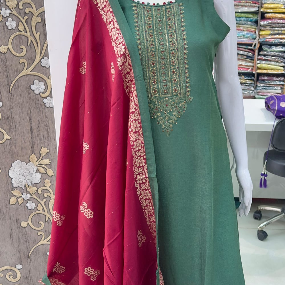 Green Salwar Suite