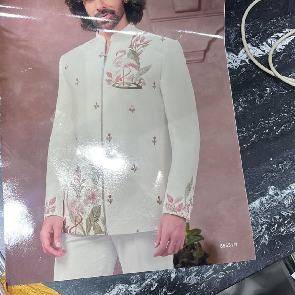 Ivory, Pink, Green, Brown Jacket