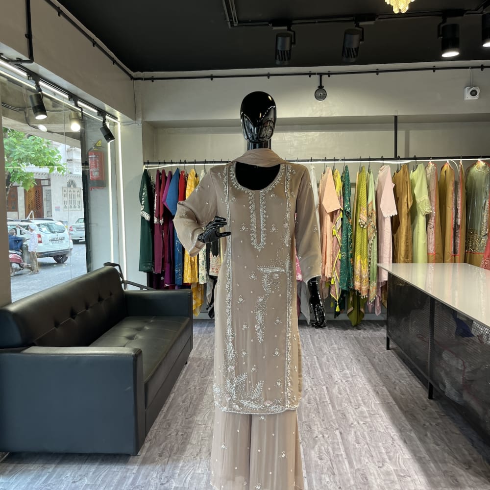 Beige Salwar Kameez