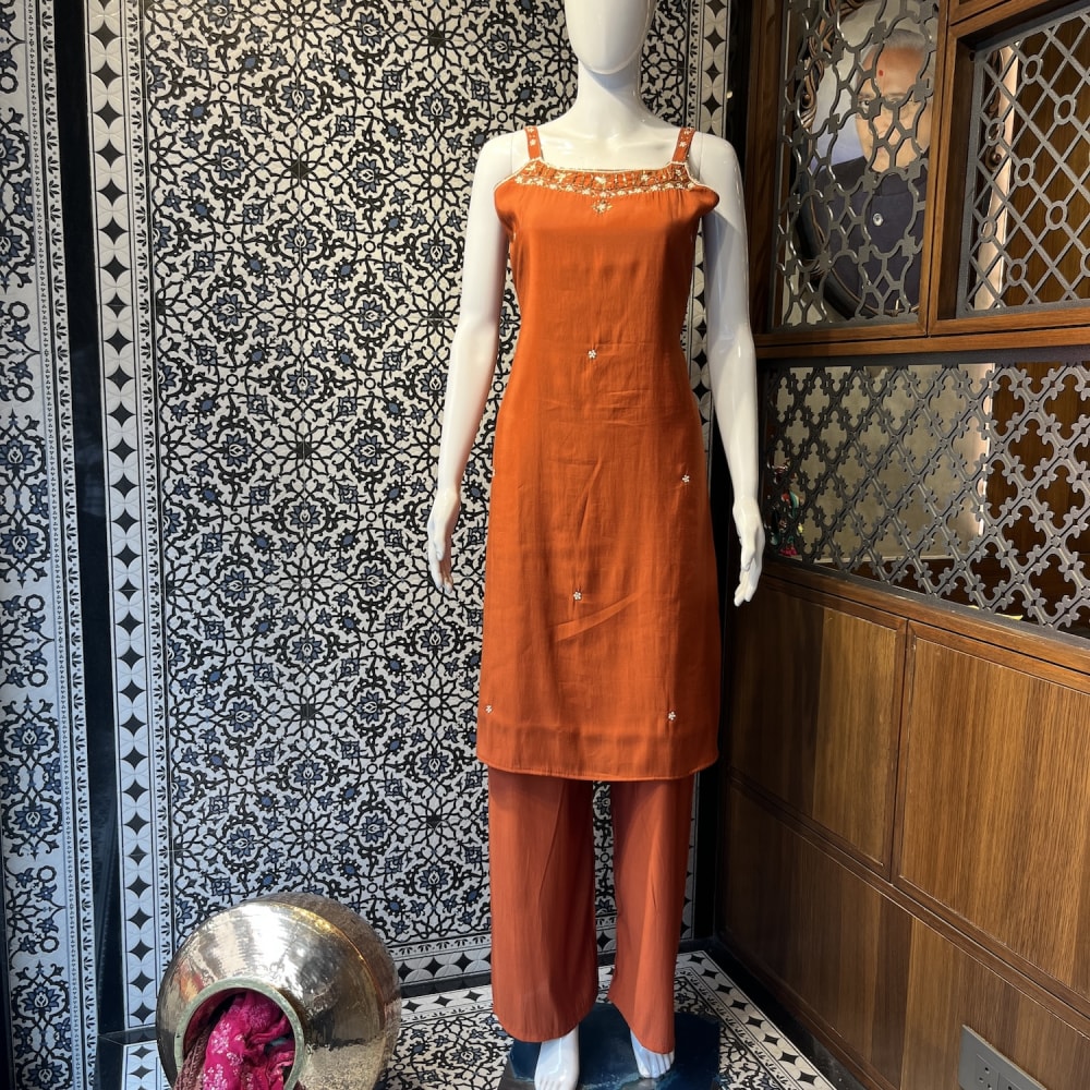 Burnt Orange Salwar Kameez