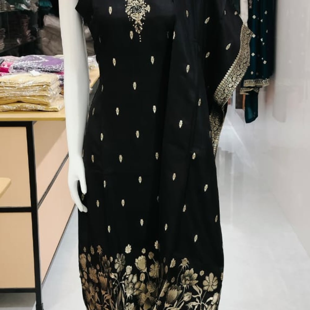 Black and Gold Salwar Kameez Suit