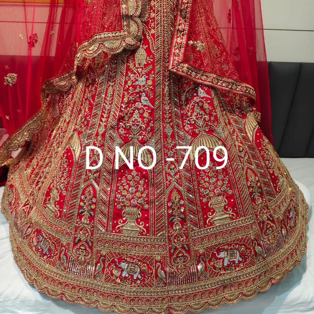 Red and Gold Lehenga Choli