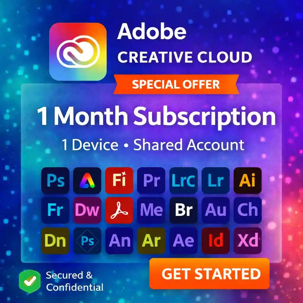 Adobe Creative Cloud - Shared | 1 Device, 1 Month