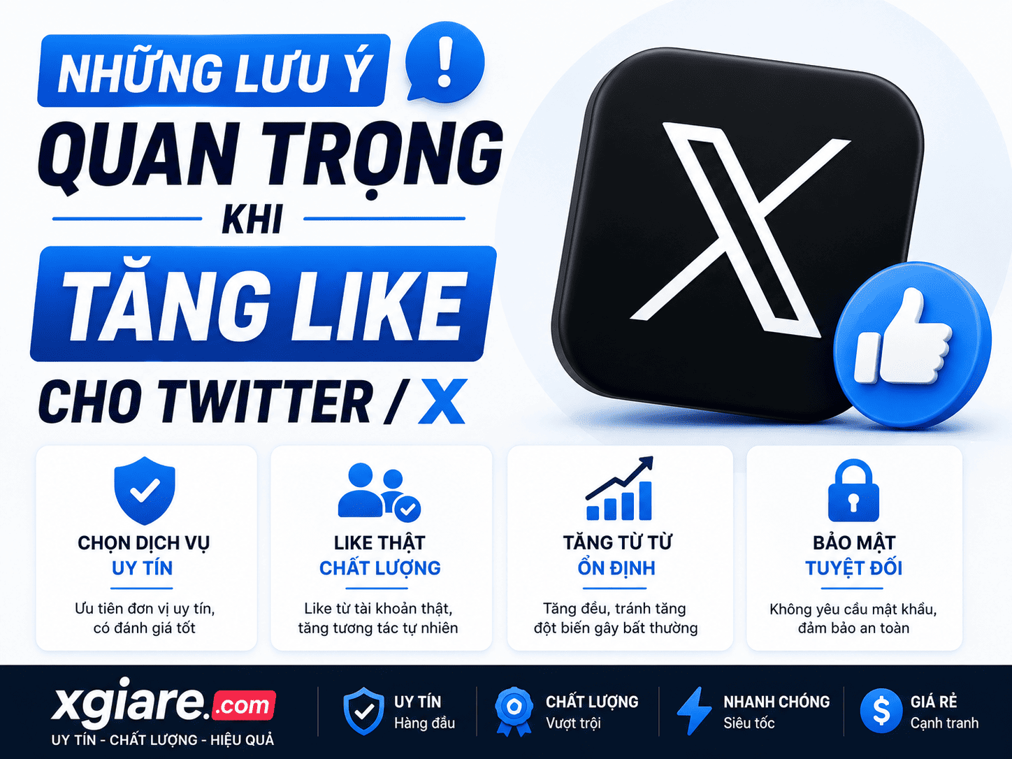 Những lưu ý quan trọng khi tăng like cho Twitter