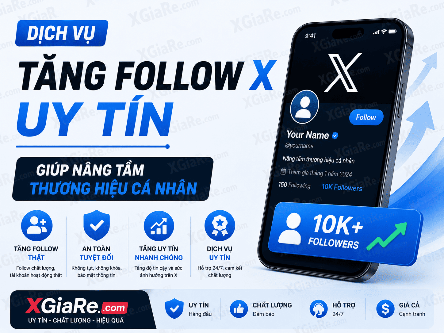 Dịch vụ tăng follow X uy tín giúp nâng tầm thương hiệu cá nhân