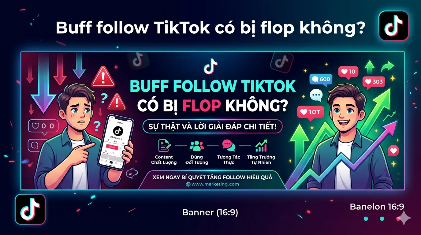Buff follower TikTok có bị flop không? Giải mã thuật toán 2026