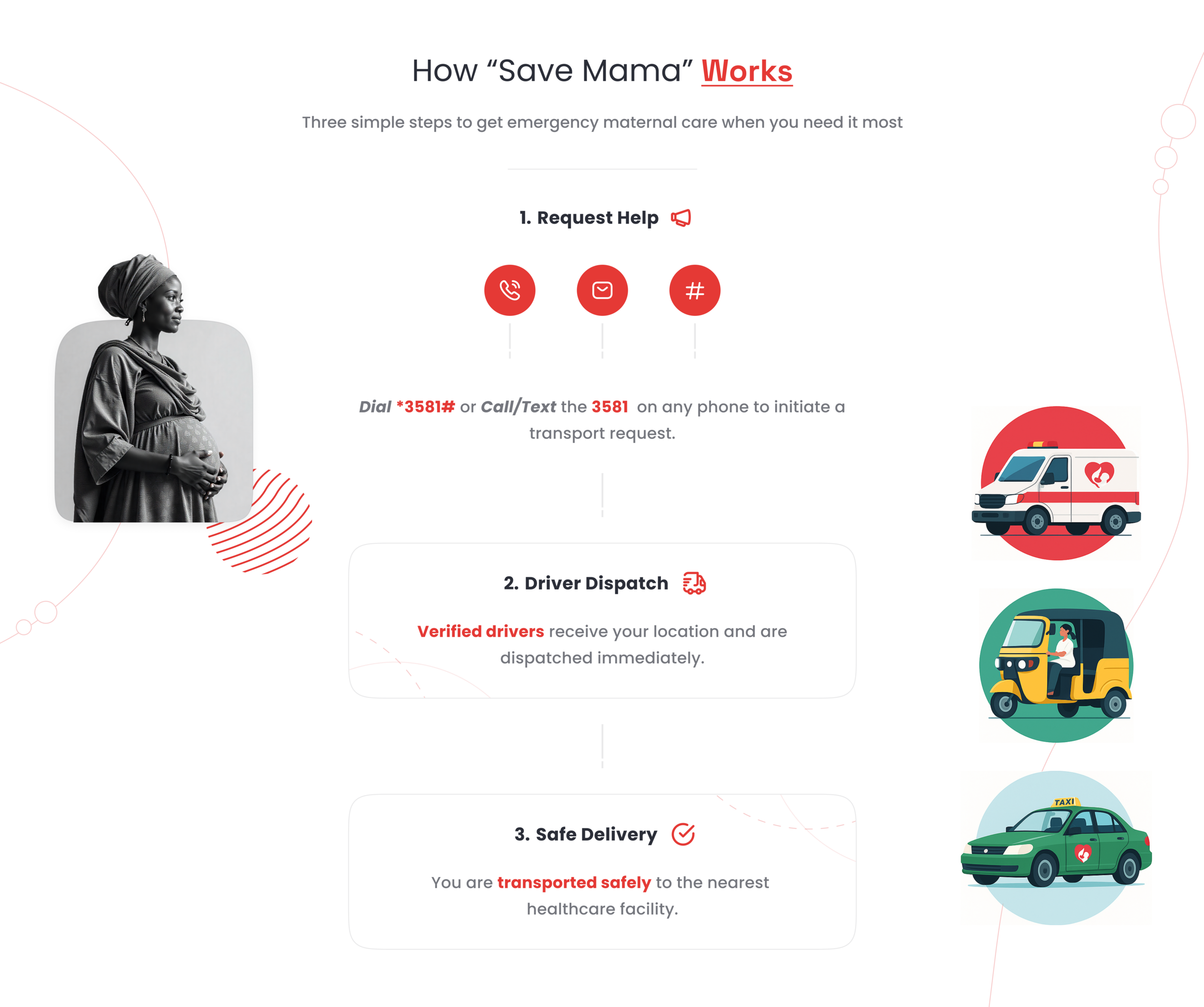 African woman holding baby illustration