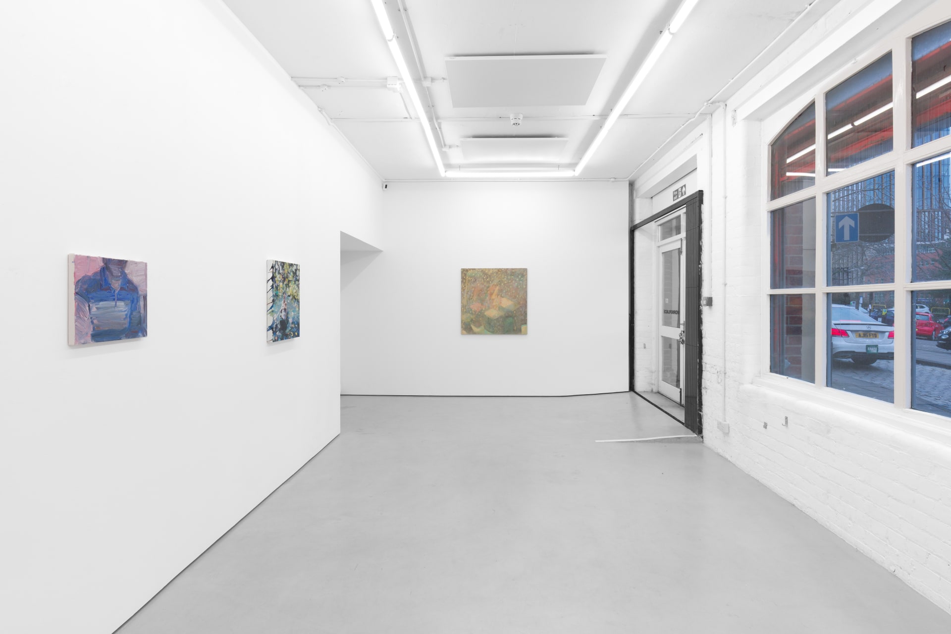 Installation shots of Double Persephone - a group exhibition of works by Celia Hempton, Laura Lancaster, Lucy Stein and Phoebe Unwin at Workplace | Newcastle