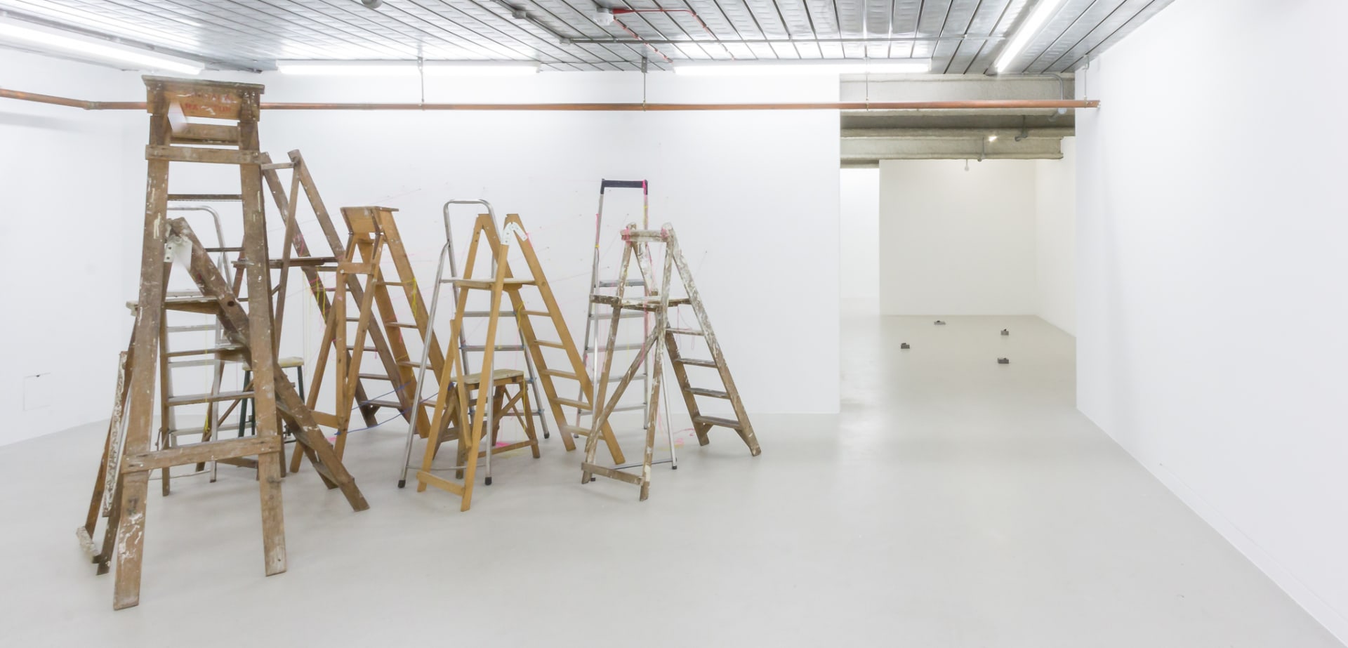 Installation documentation of Jo Coupe: All That Fall / Joseph Beuys: Wirtschaftswert at Workplace | London