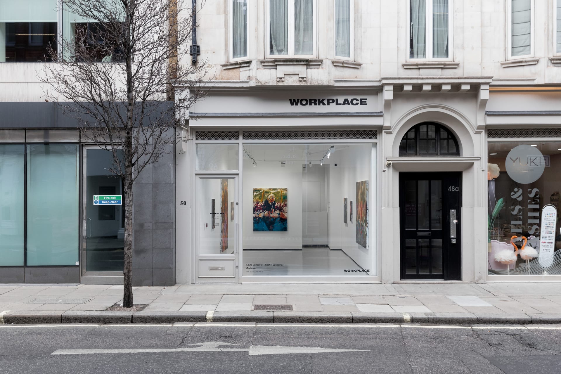 Installation shots of 'Cadence' by Laura Lancaster and Rachel Lancaster at Workplace | London