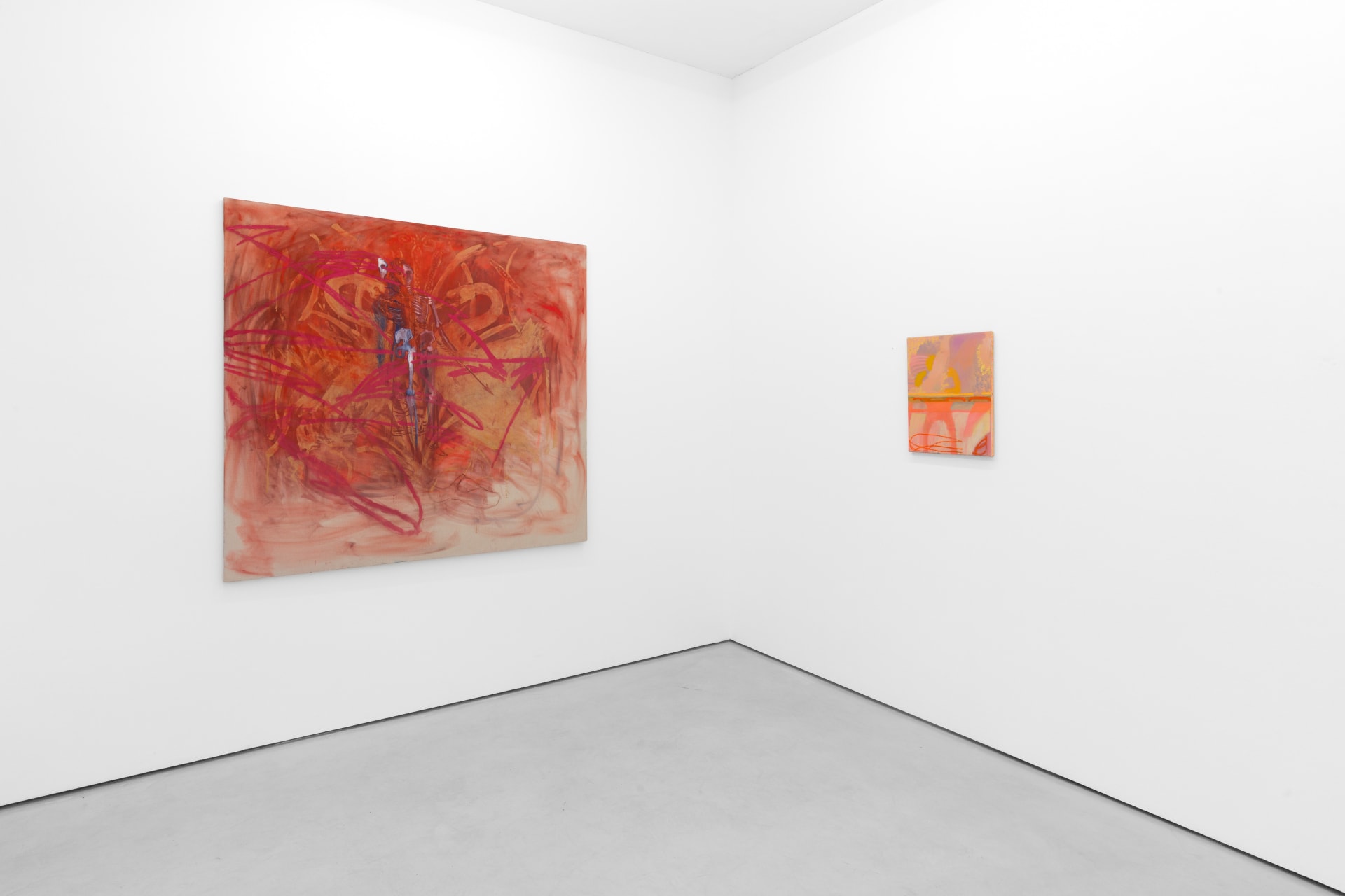 Installation shots of Double Persephone - a group exhibition of works by Celia Hempton, Laura Lancaster, Lucy Stein and Phoebe Unwin at Workplace | Newcastle