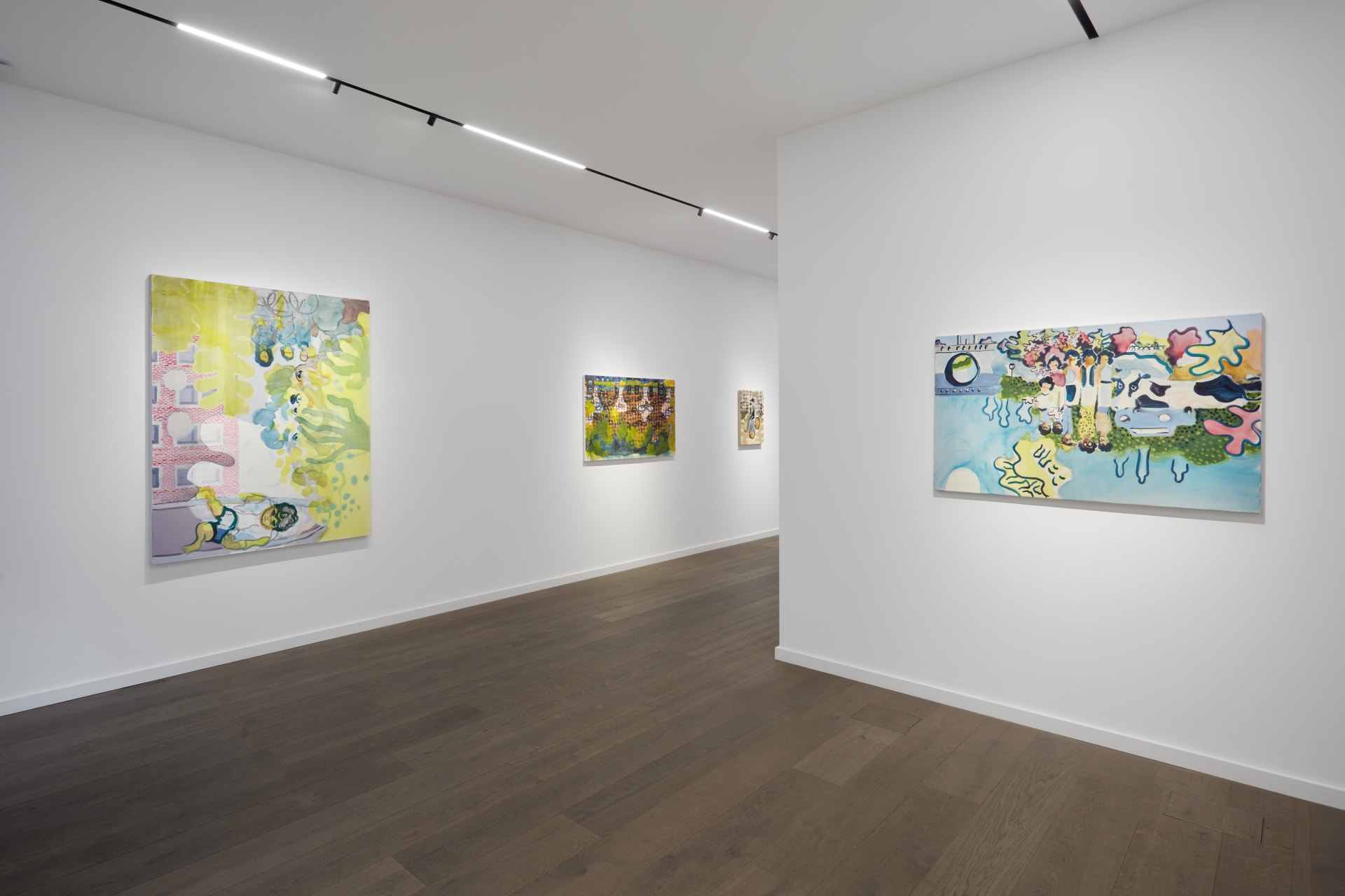 Installation shots of Miko Veldkamp's exhibition 'Ghost Stories' at Workplace in London