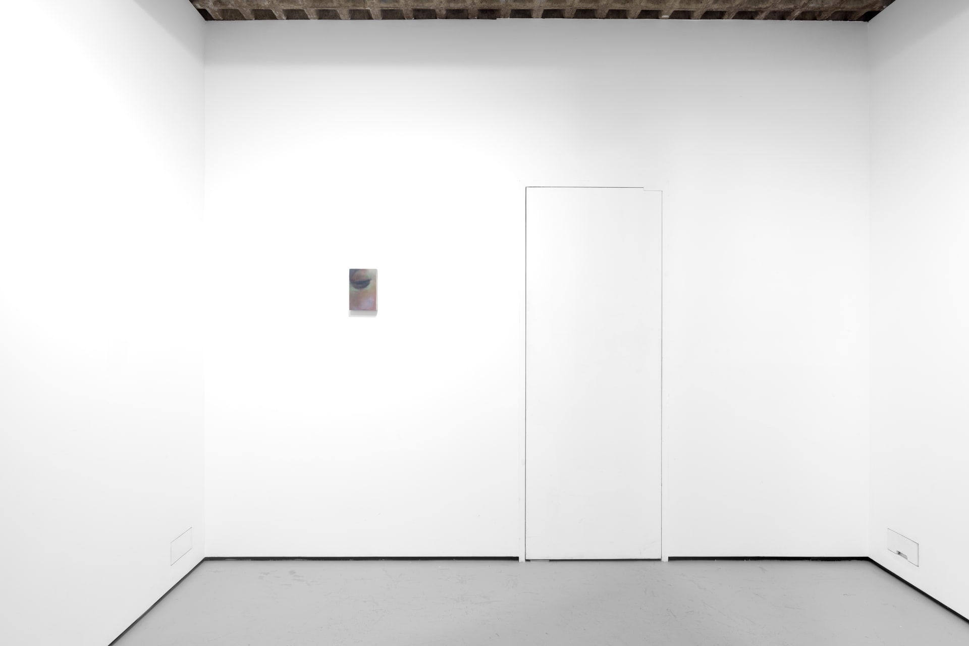 Instalation view of Wang Pei's paintings oin a white walled gallery space