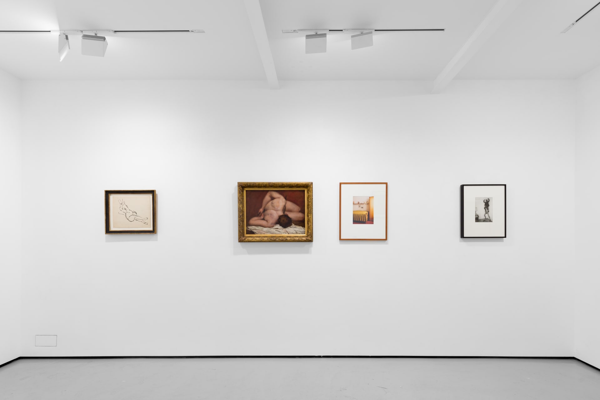 Installation views of 'From the other end of the hallway' a group exhibition at Workplace London