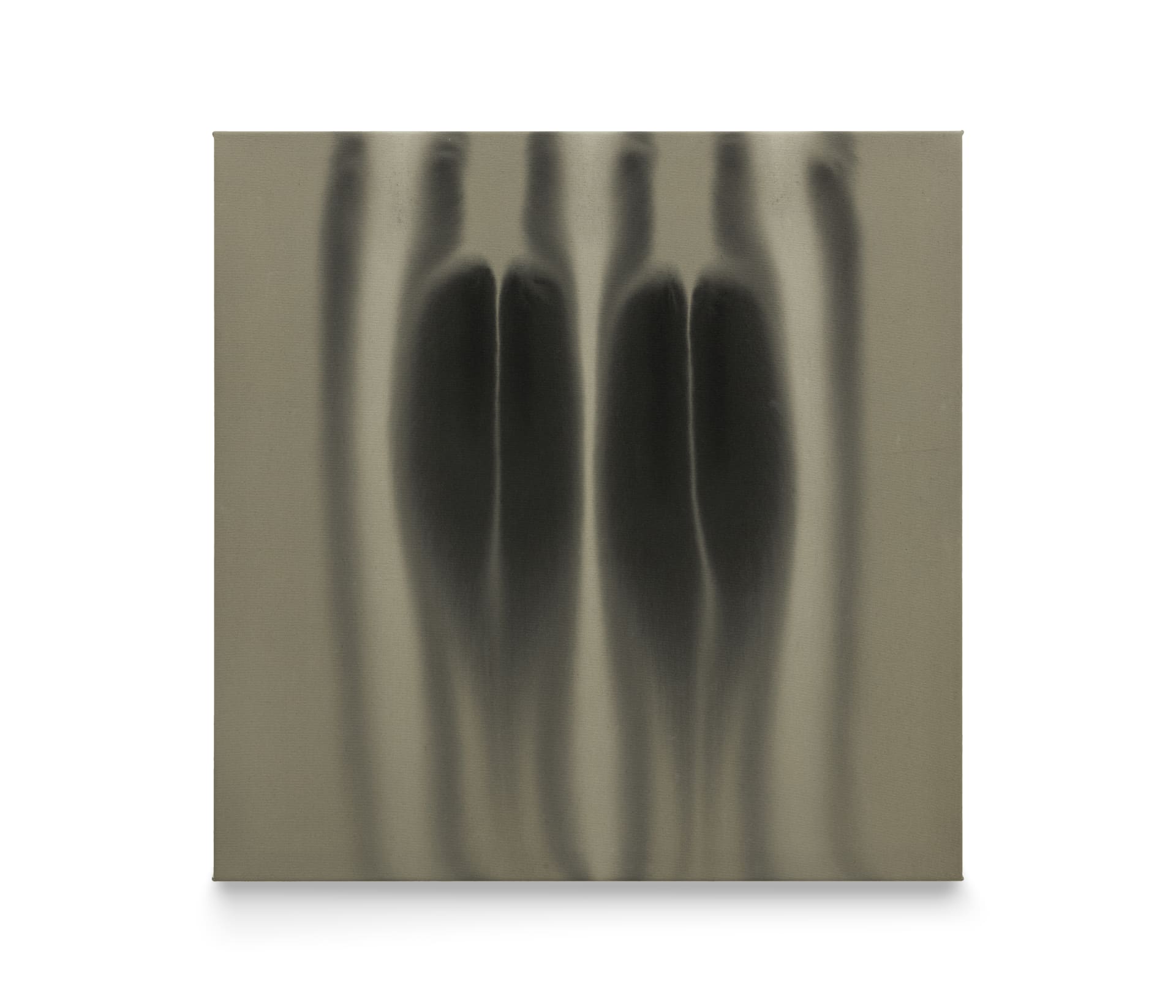 a square monochromatic painting by Paul Barlow