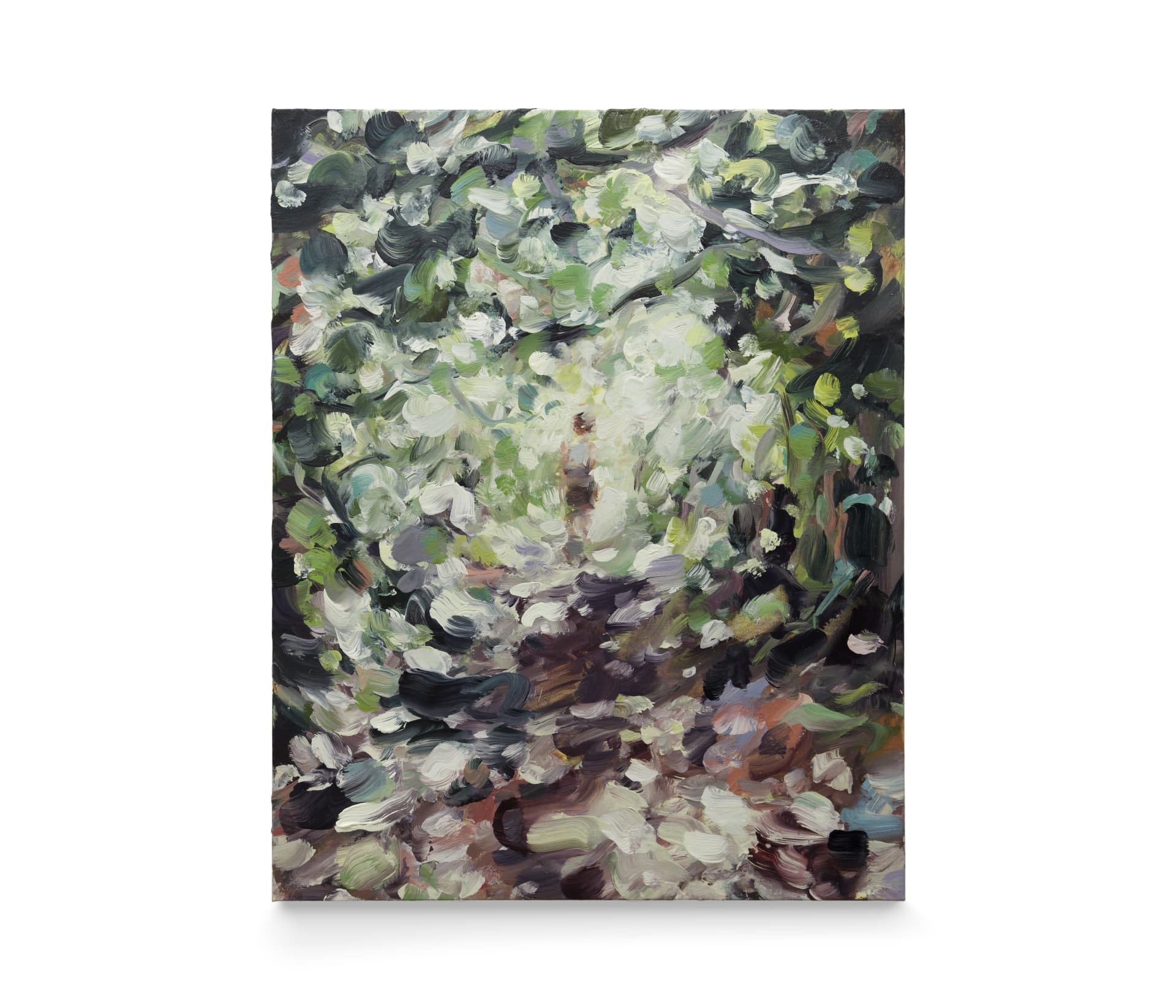A painting by Laura Lancaster of a figure in a landscape