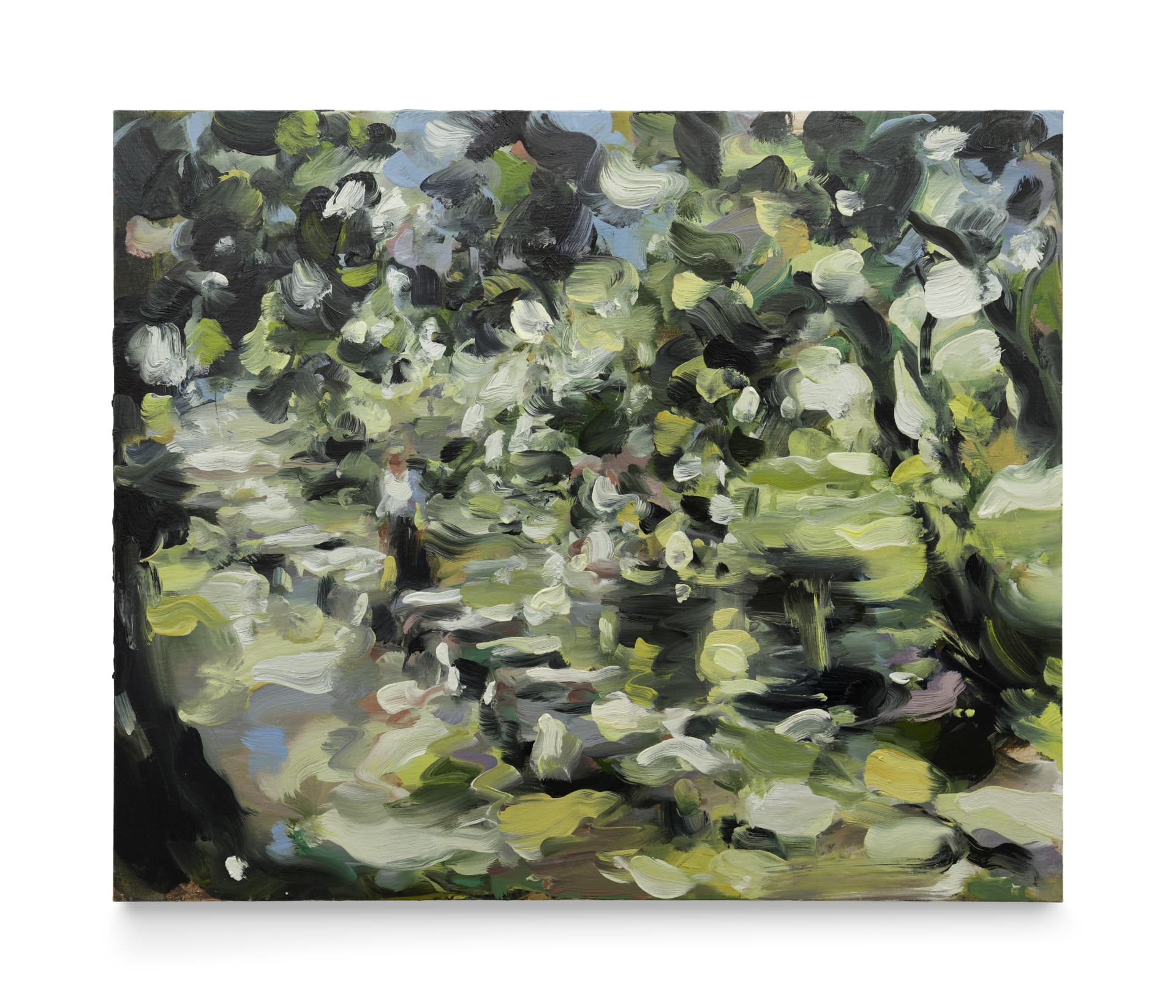 A painting by Laura Lancaster of a figure in a landscape