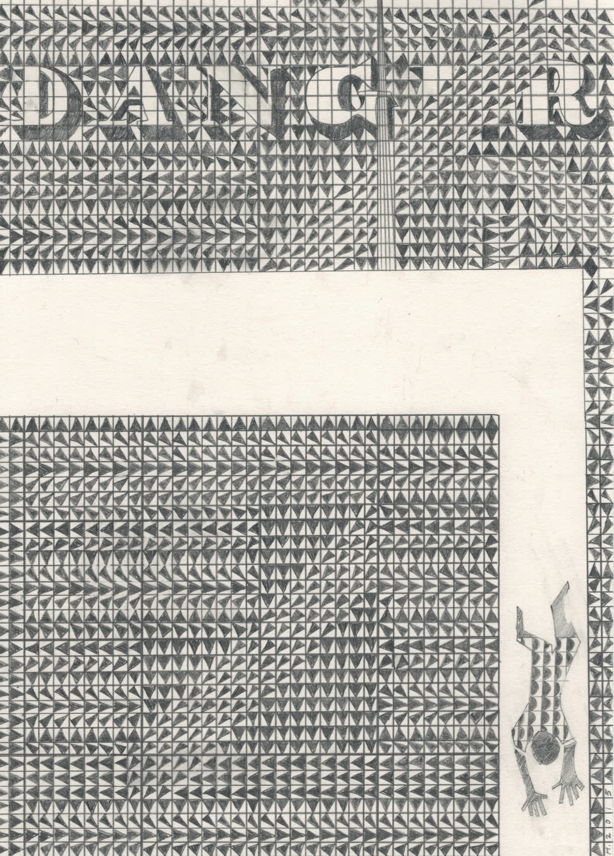 A drawing by Lubaina Himid