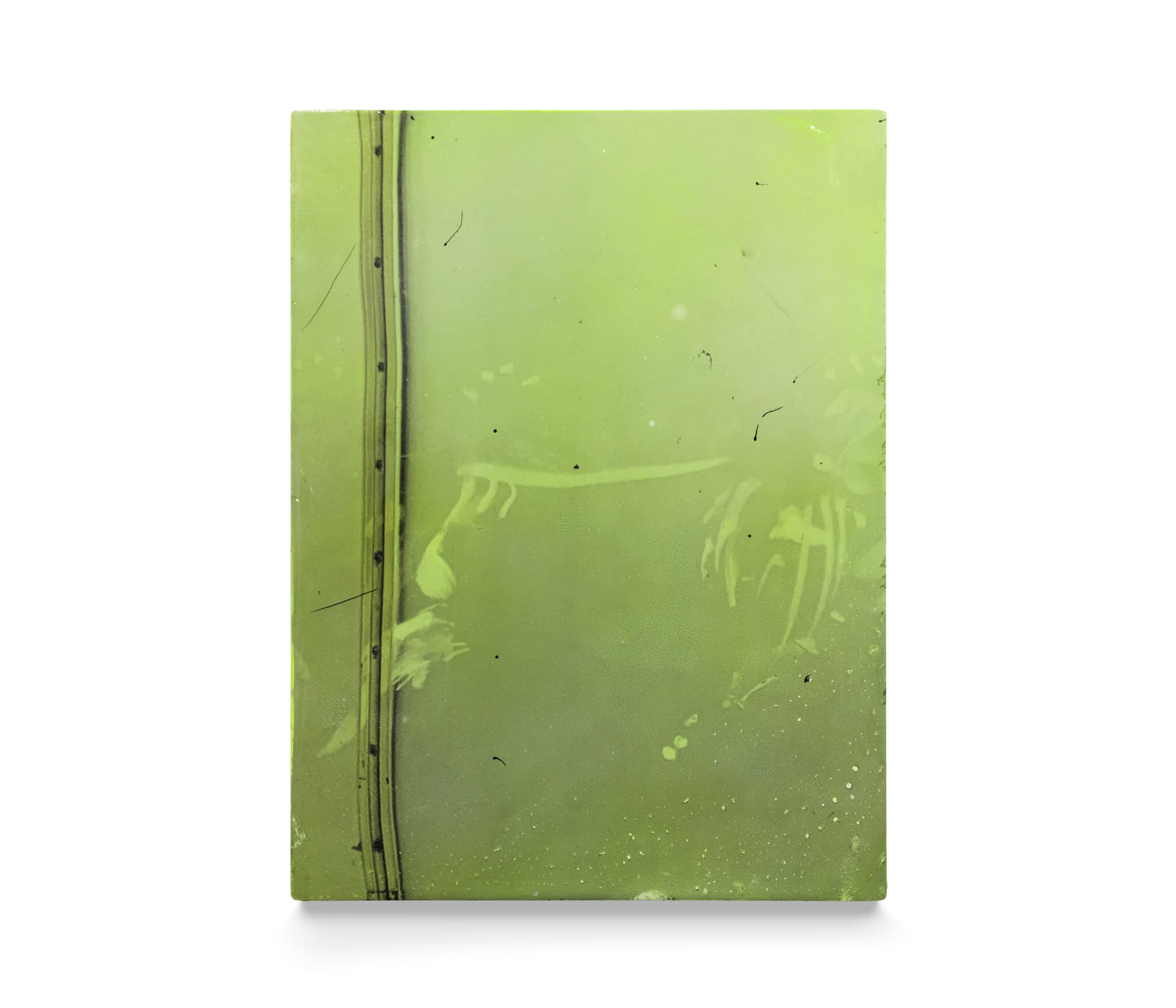 Luminous green artwork by Malcolm Bradley