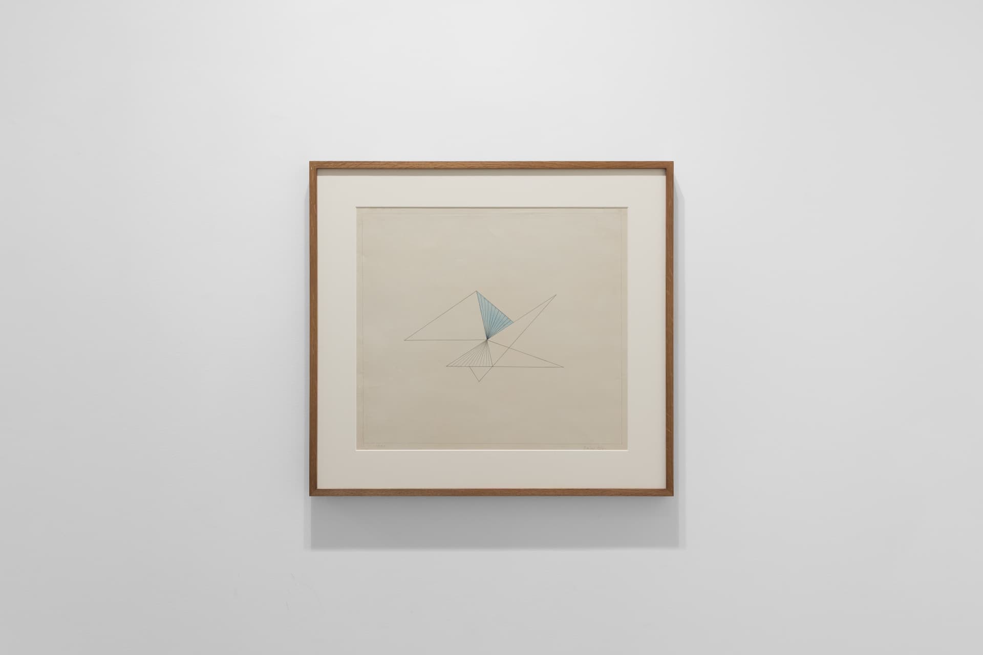 A framed drawing by Marlow Moss