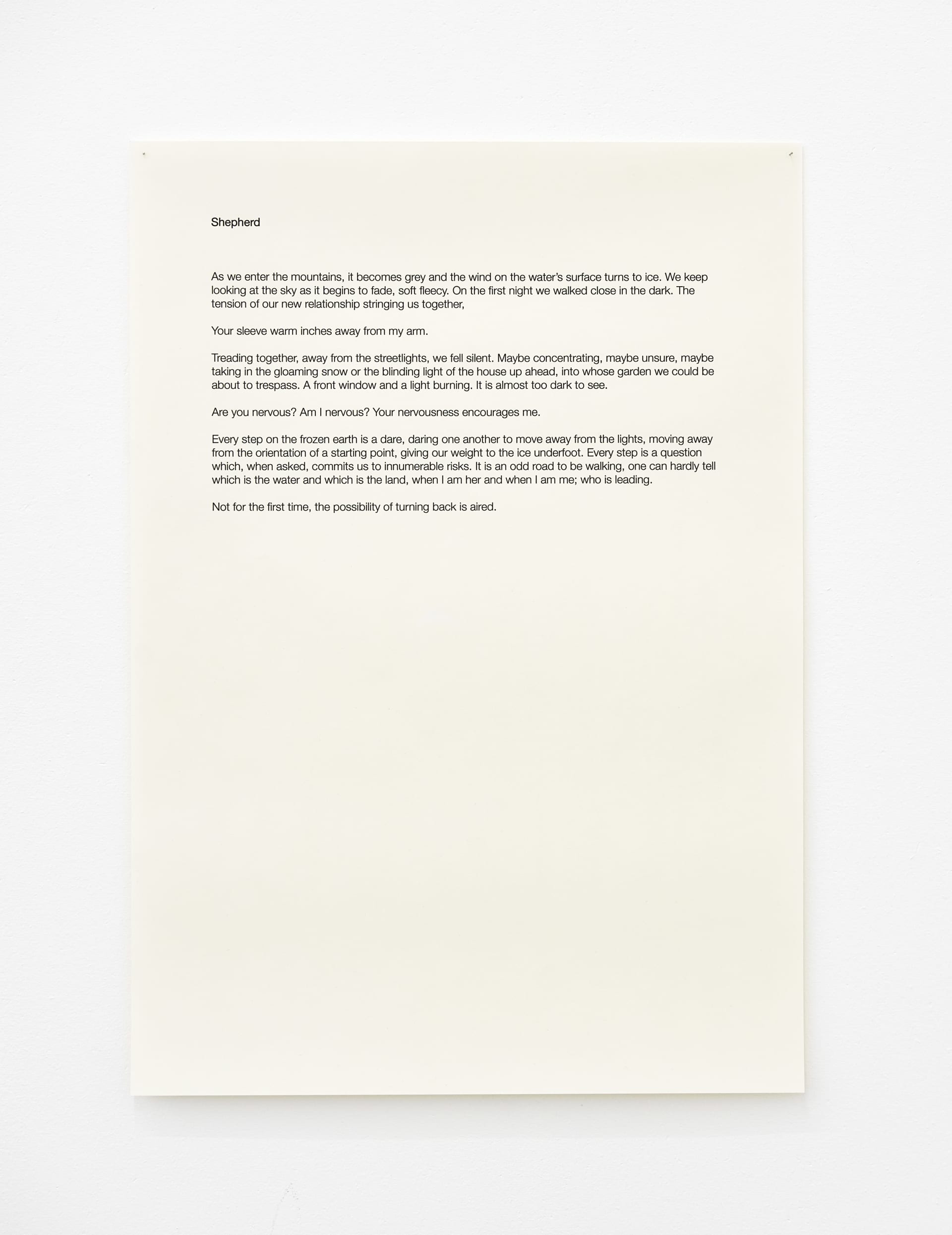 Tess Denman-Cleaver, Shepherd, 2021