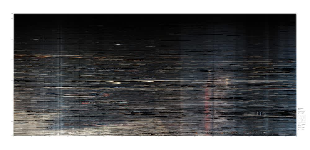 Wolfgang Weileder, Kinryu-zan Senso-ji, Asakusa Tokyo. Slice 2156 (A Buddhist monk cleans the incense burner as worshippers and tourists leave the temple before it closes at dusk), 2010