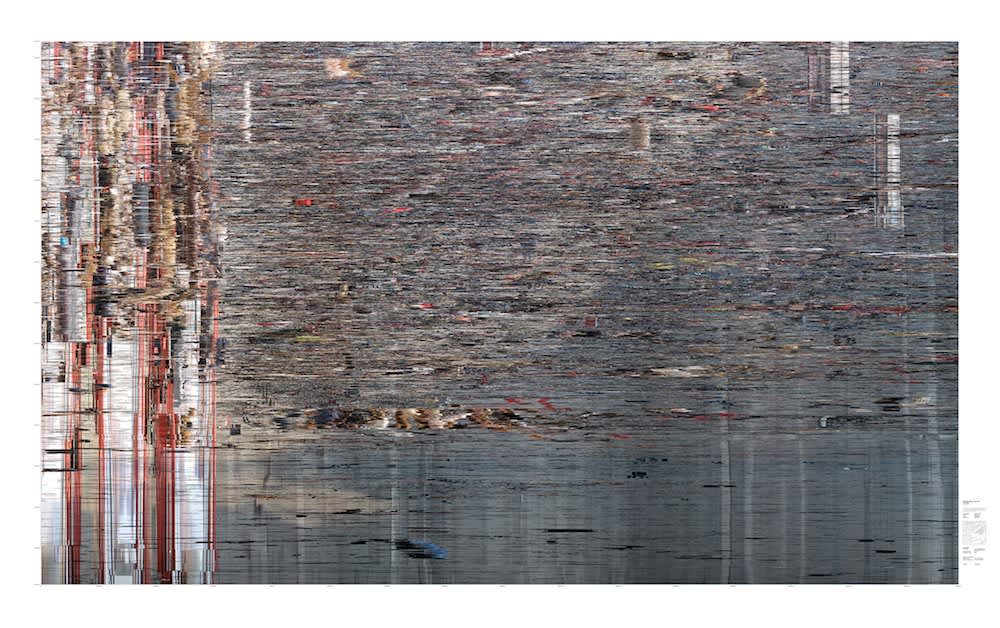 Wolfgang Weileder, Piazza San Marco, Venice. Slice 2118 (Parents take snaphots of children in Venetian masks while a group of Chinese men mimic T'ai Chi moves for their holiday photos), 2011