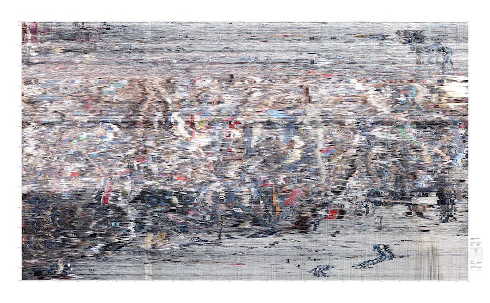 Wolfgang Weileder, Piazza San Pietro, Rome. Slice 1756 (Pope Benedict XVI gives his urbi et orbi blessing on Easter Sunday), 2011