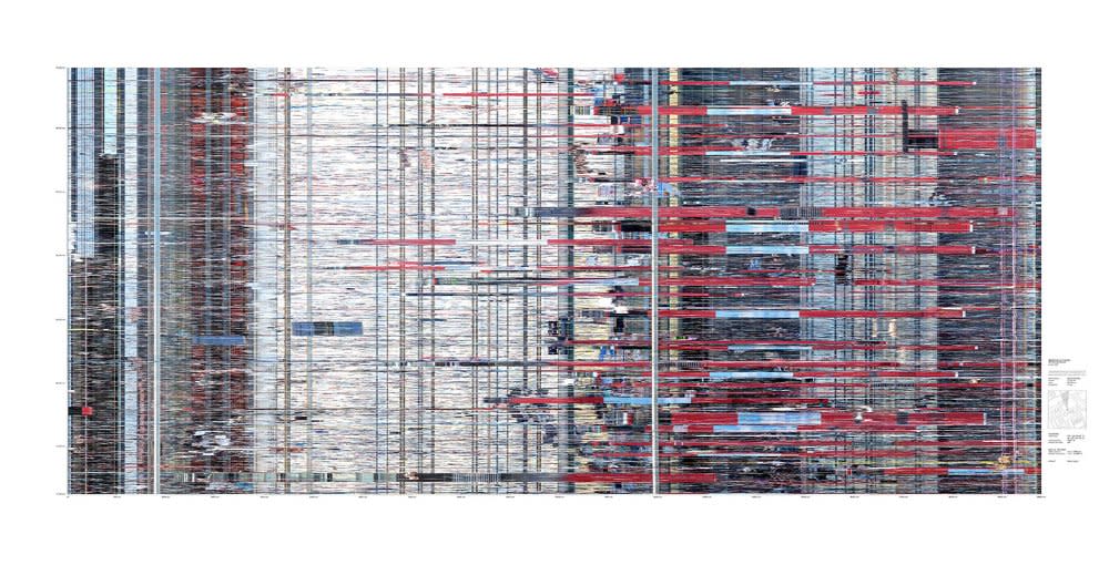 Wolfgang Weileder, Sergels Torg, Stockholm. Slice 204 (Teenagers hang out on the steps of the plattan while shoppers wait to board busses for their journey home), 2011