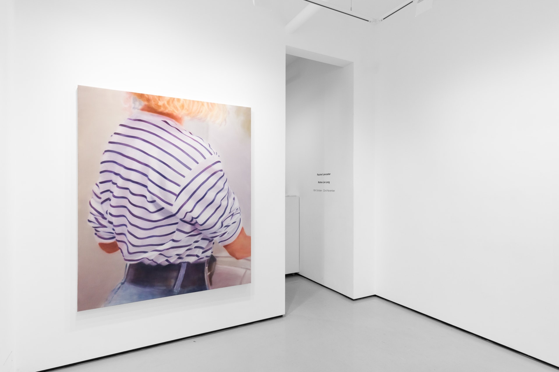 Installation views of Rachel Lancaster's exhibition 'Notes Lie Long' at Workplace in London