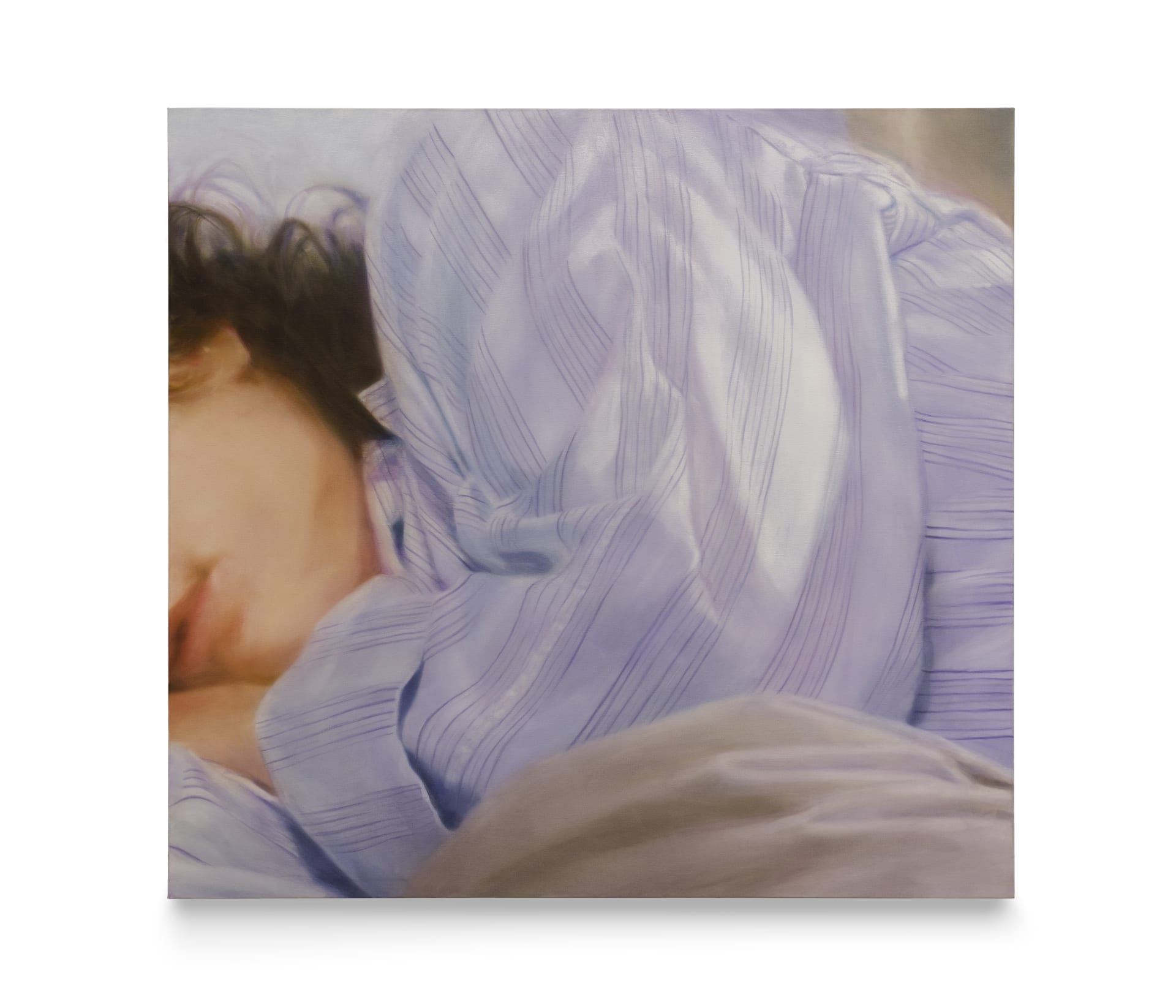 A detail of a painting by Rachel Lancaster of a woman lying on her side