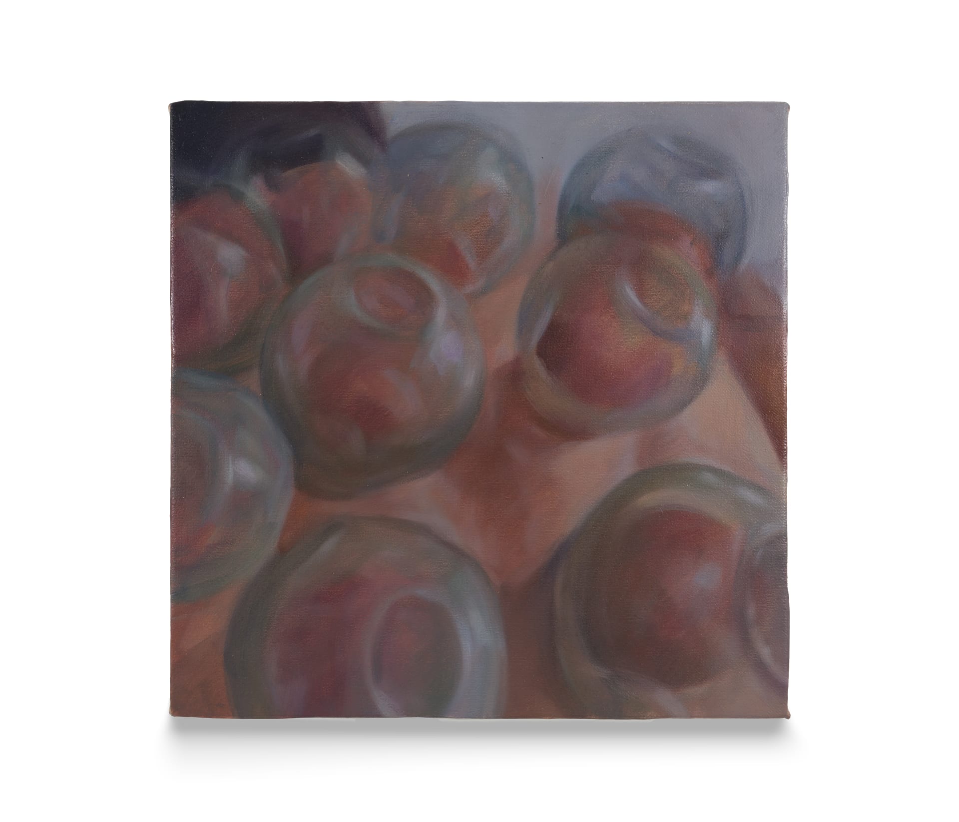 A painting of a close up of a back undergoing cupping treatment