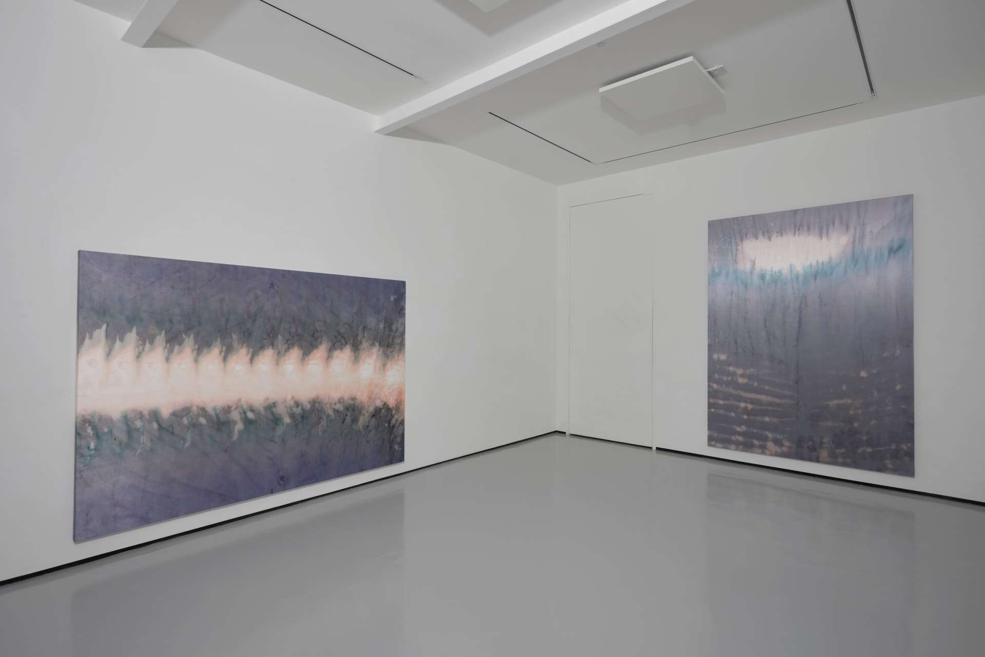 Installation images of Max Boyla's exhibition 'Crying like a fire in the sun' at Workplace, London. 