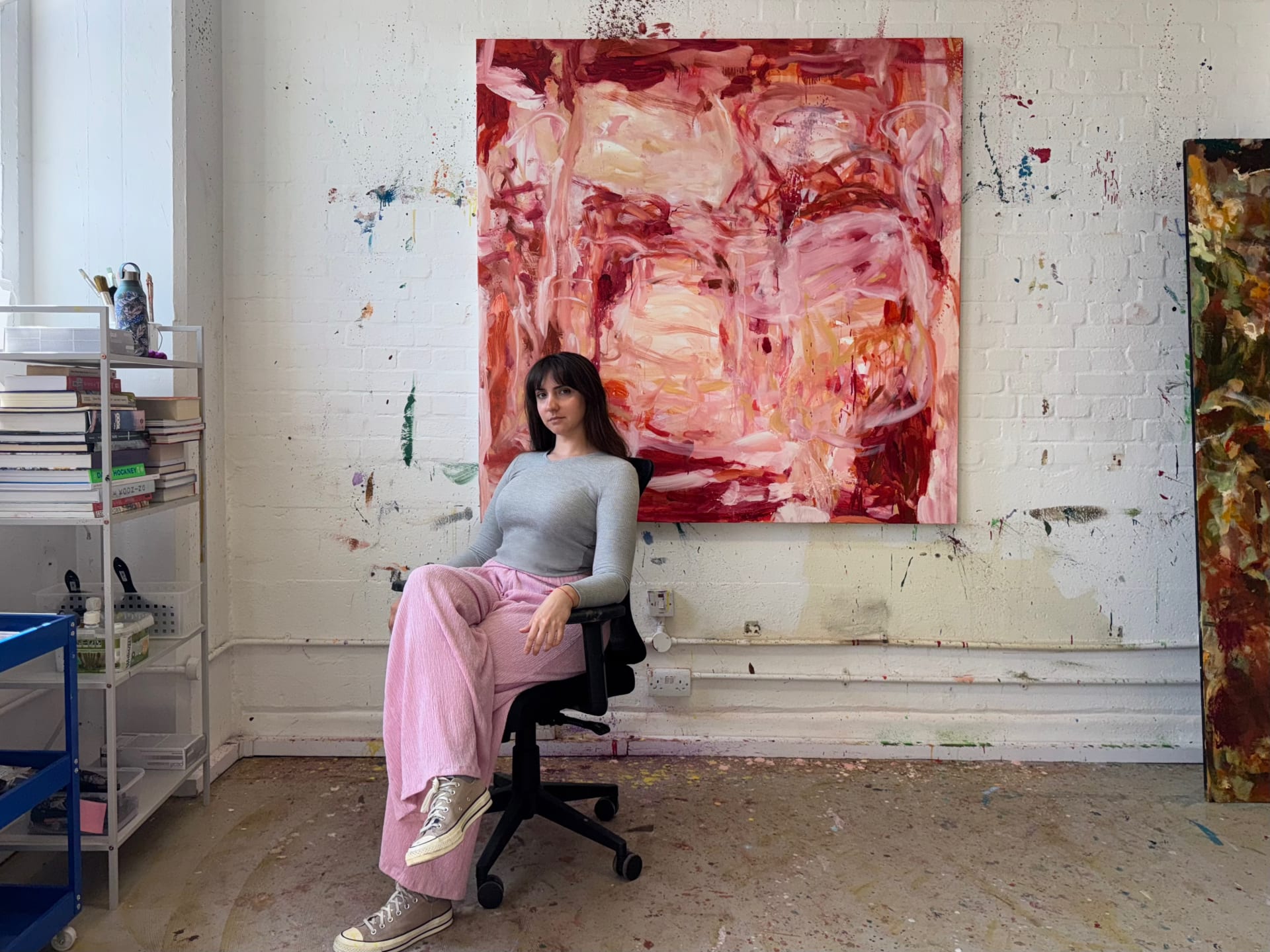 Artist portrait of Isabella Amram in her studio