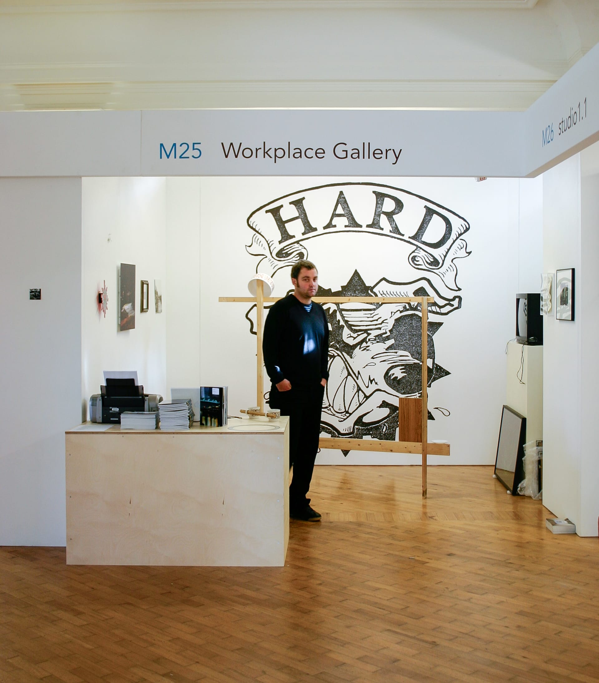 Installation images from Workplace Gallery at Zoo Art Fair in 2005