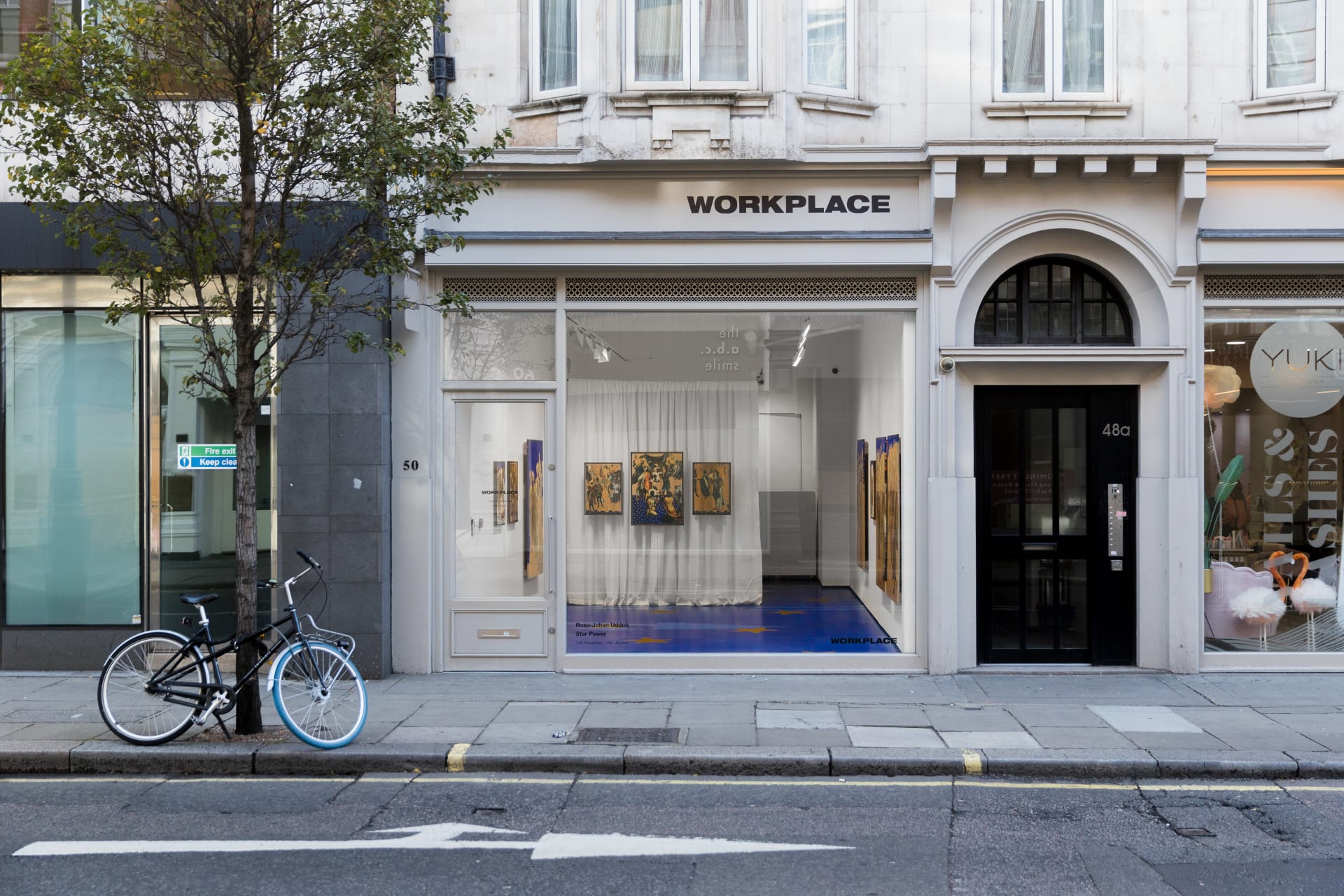 Installation photos of Rosa Johan Uddoh's exhibition 'Star Power' at Workplace | London 