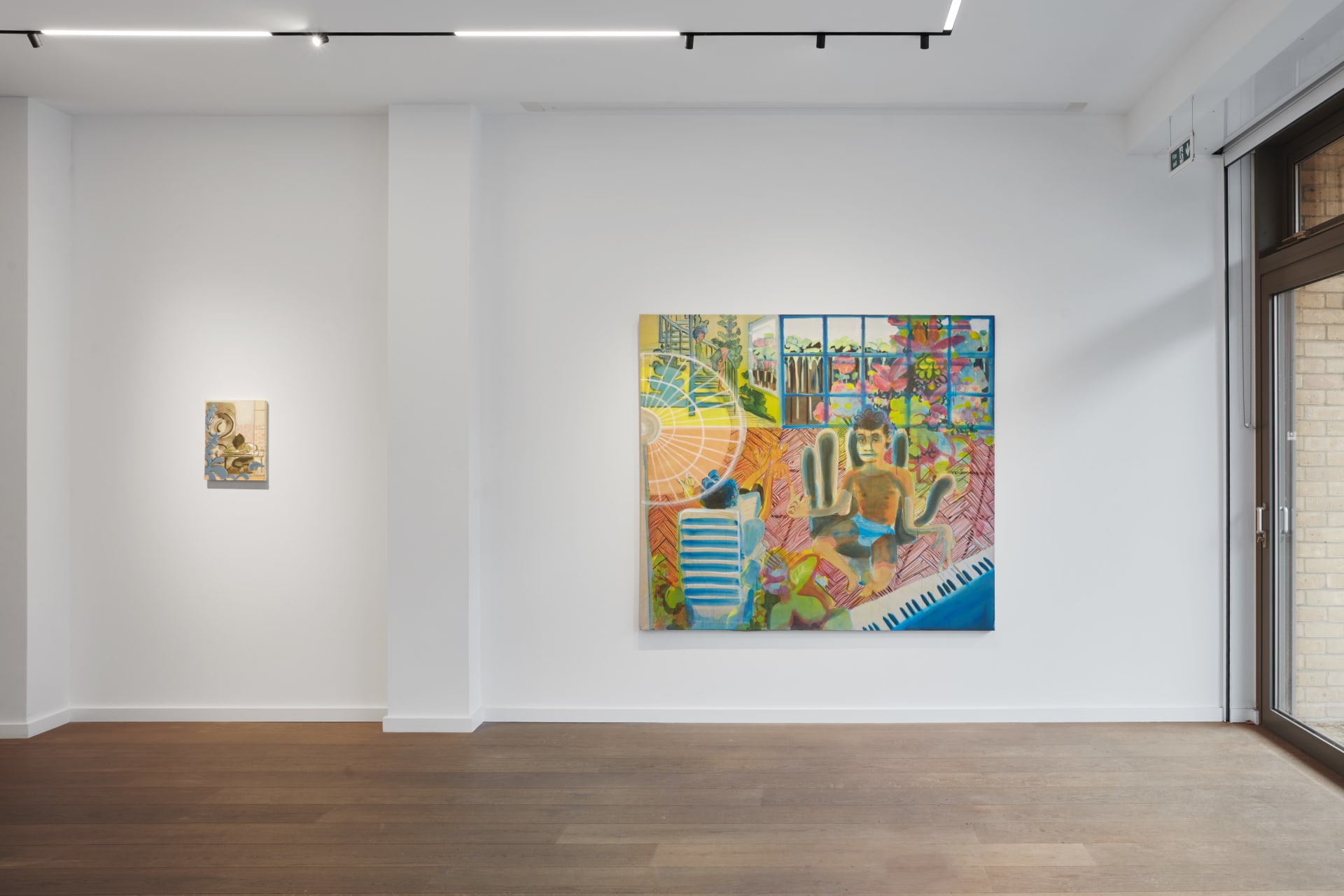 Installation shots of Miko Veldkamp's exhibition 'Ghost Stories' at Workplace in London