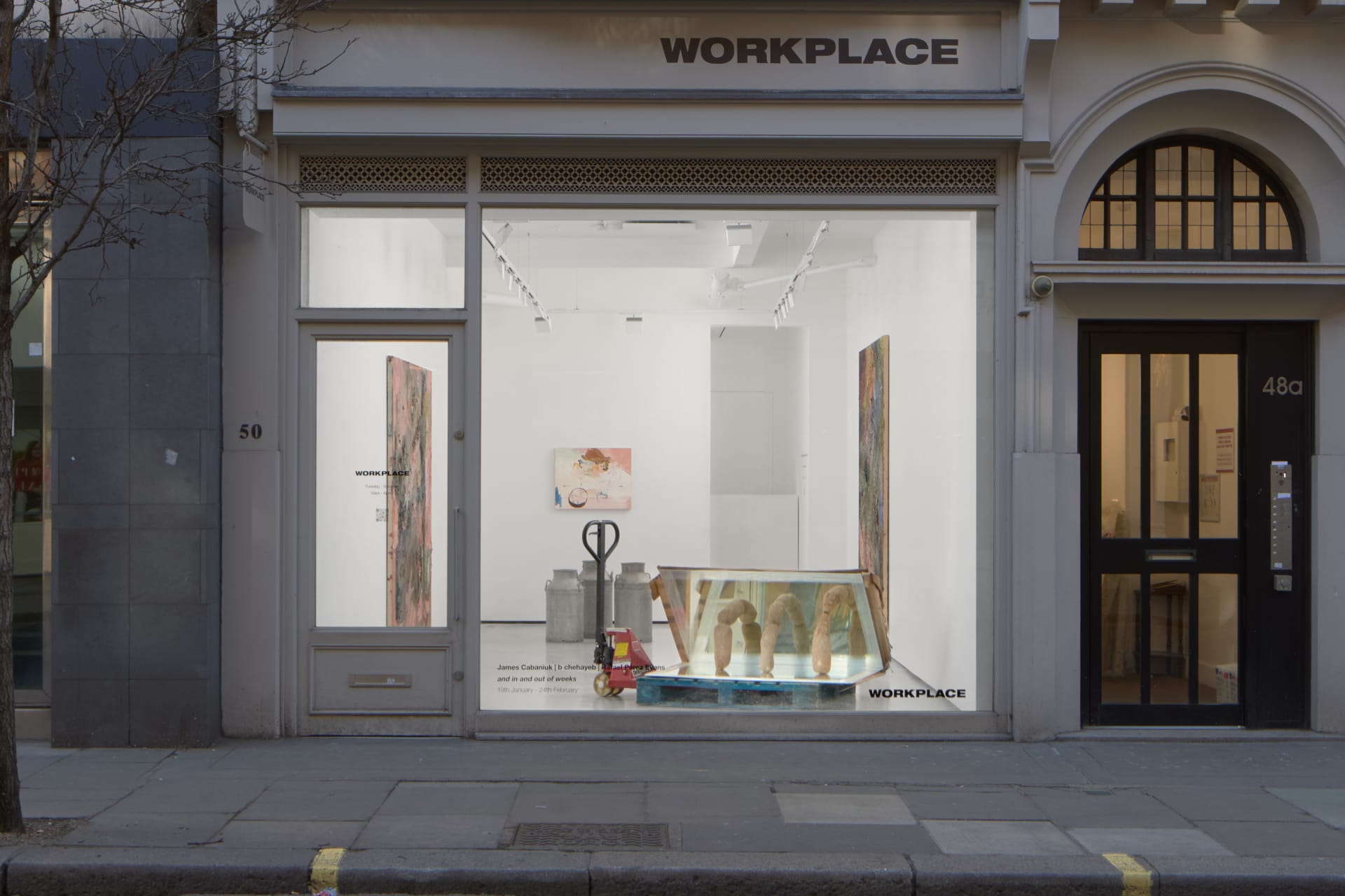 installation images of 'and in and out of weeks' at Workplace | London by Tom Carter
