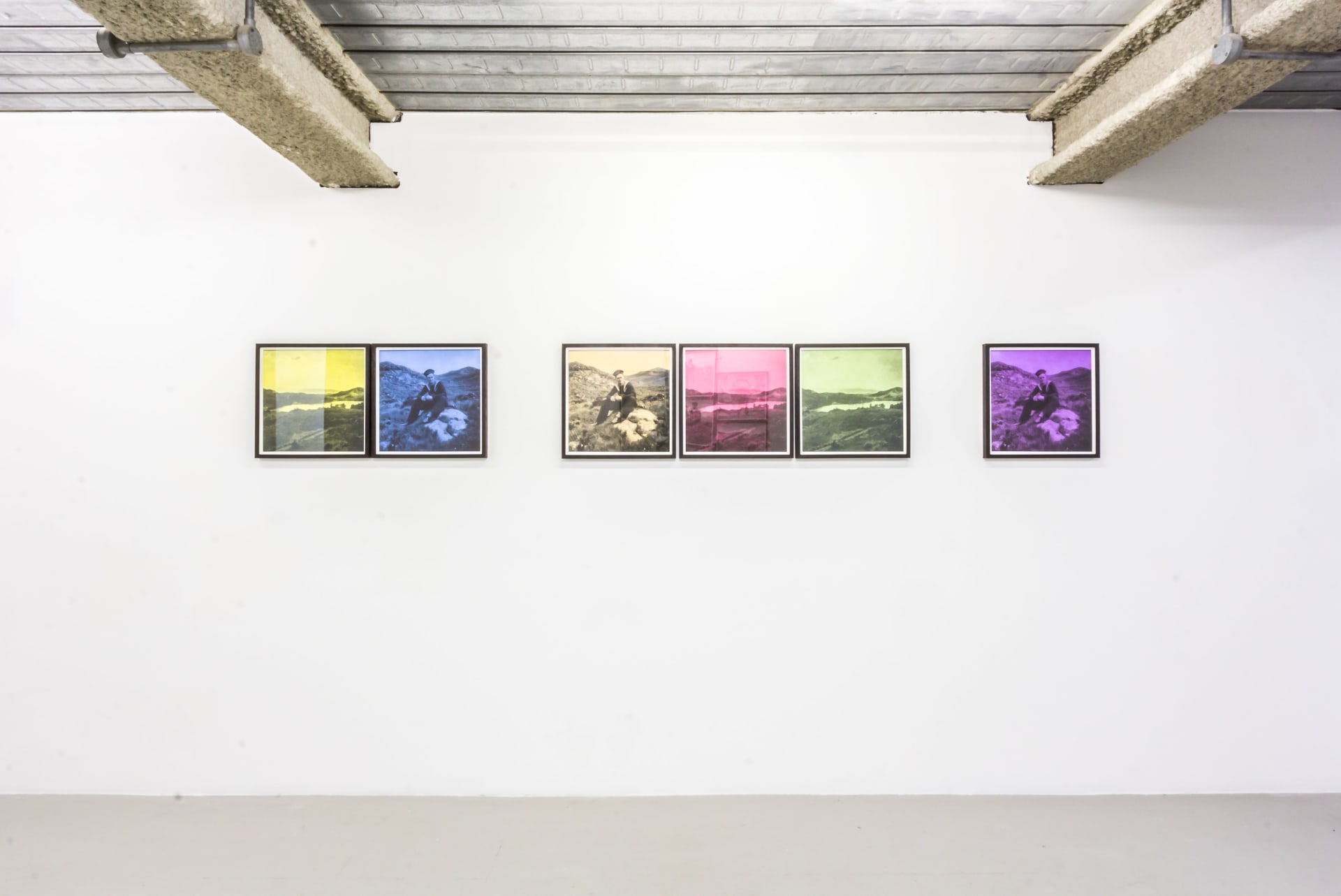 Installation photographs of Matt Stokes' exhibition "Dead Sea Deaf Sea" at Workplace in London in 2017