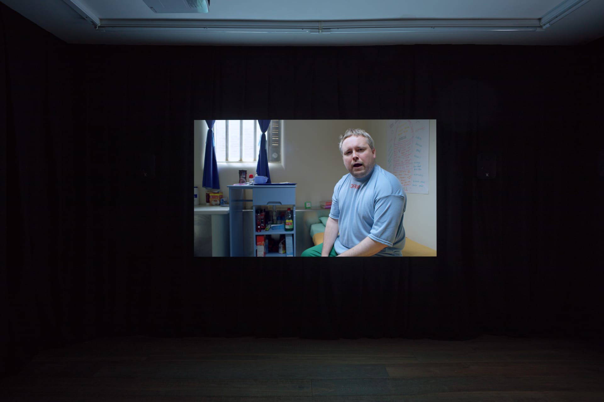Installation photographs of Matt Stokes' exhibition 'This Liberty' at Workplace | London