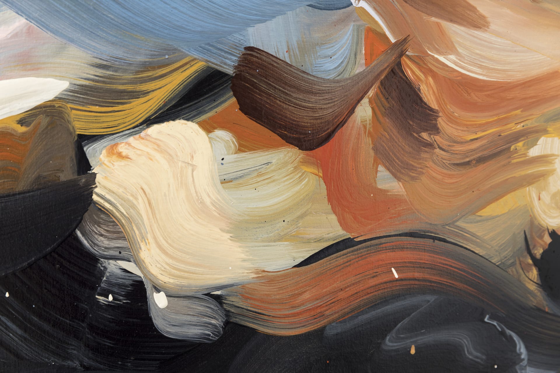 A painting of a woman swimming and wearing sunglasses by Laura Lancaster