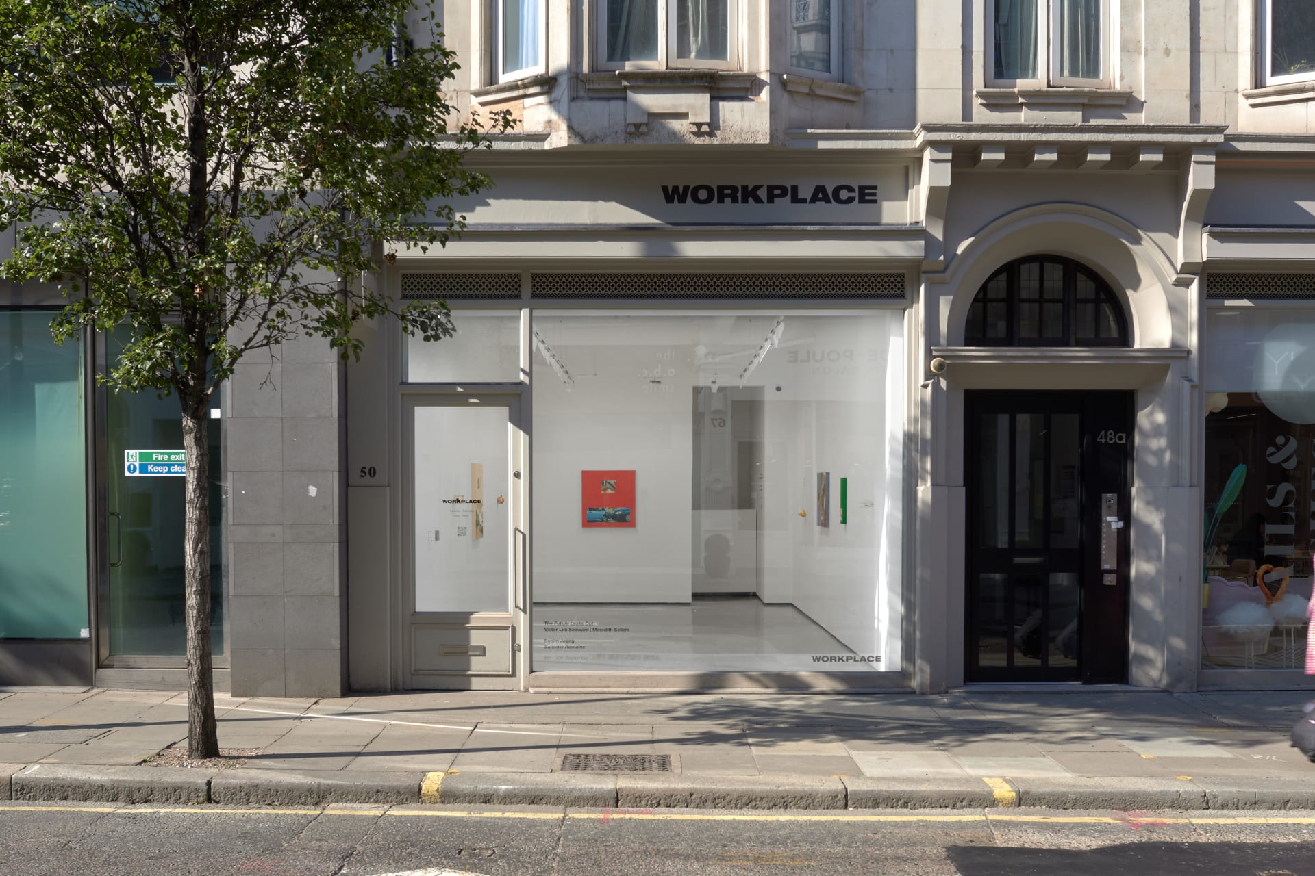 installation shots of 'The Future Leaks Out' at Workplace | London