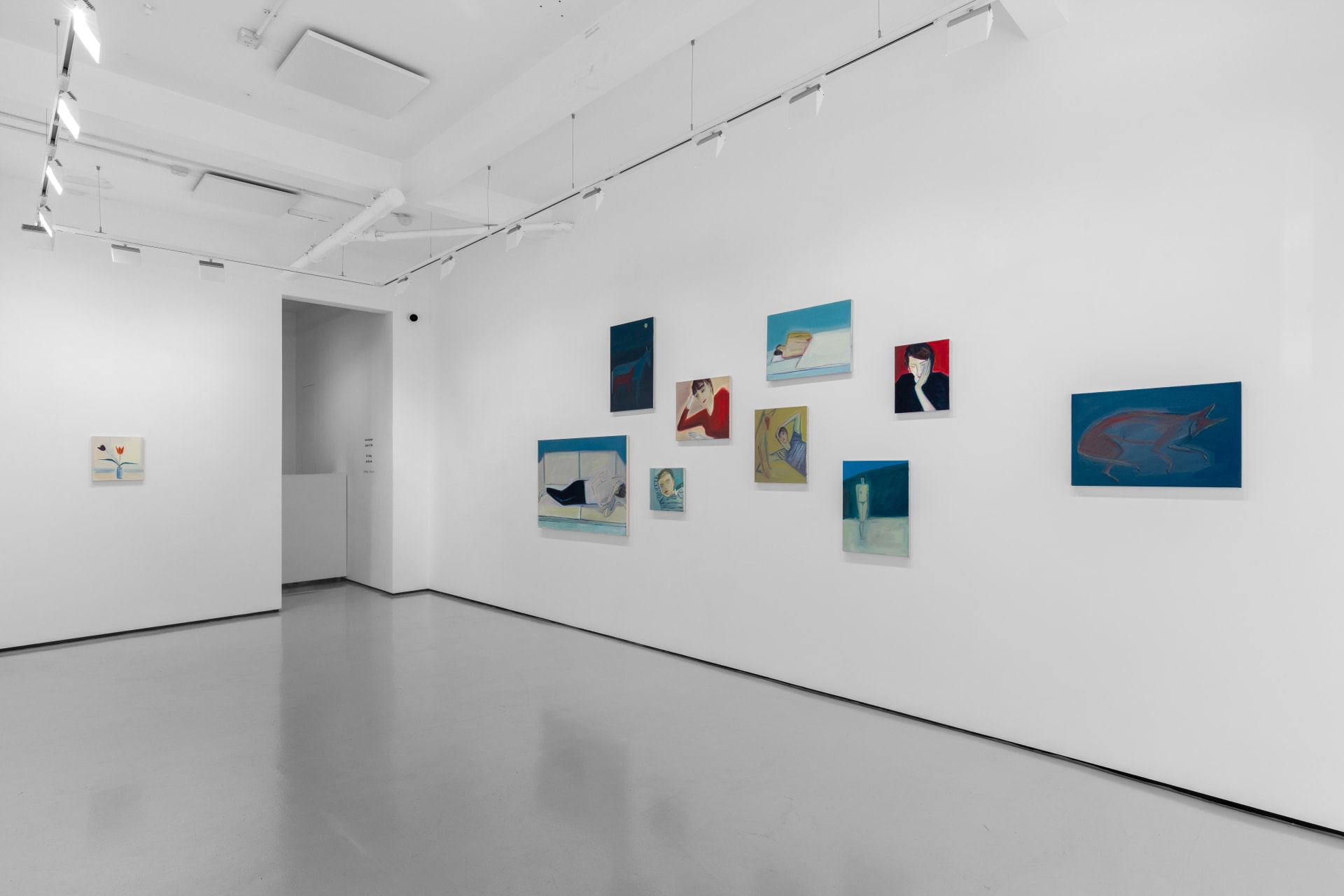 Installation views of Eve Ackroyd's exhibition 'Upon A Tide' at Workplace London