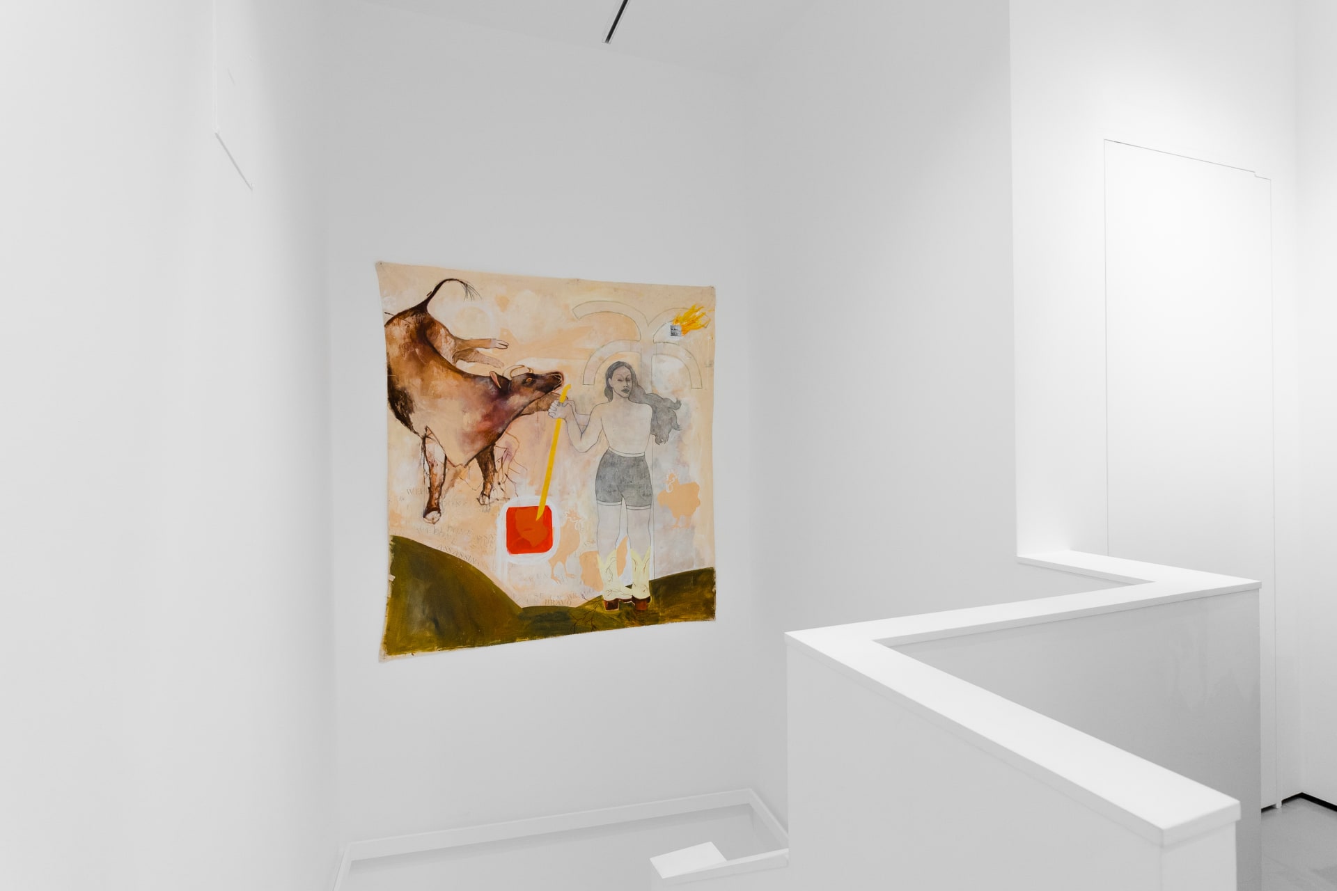 Installation views of 'Kaleidoscope' the inaugural group exhibition at Workplace in 50 Mortimer Street, Fitzrovia, London.