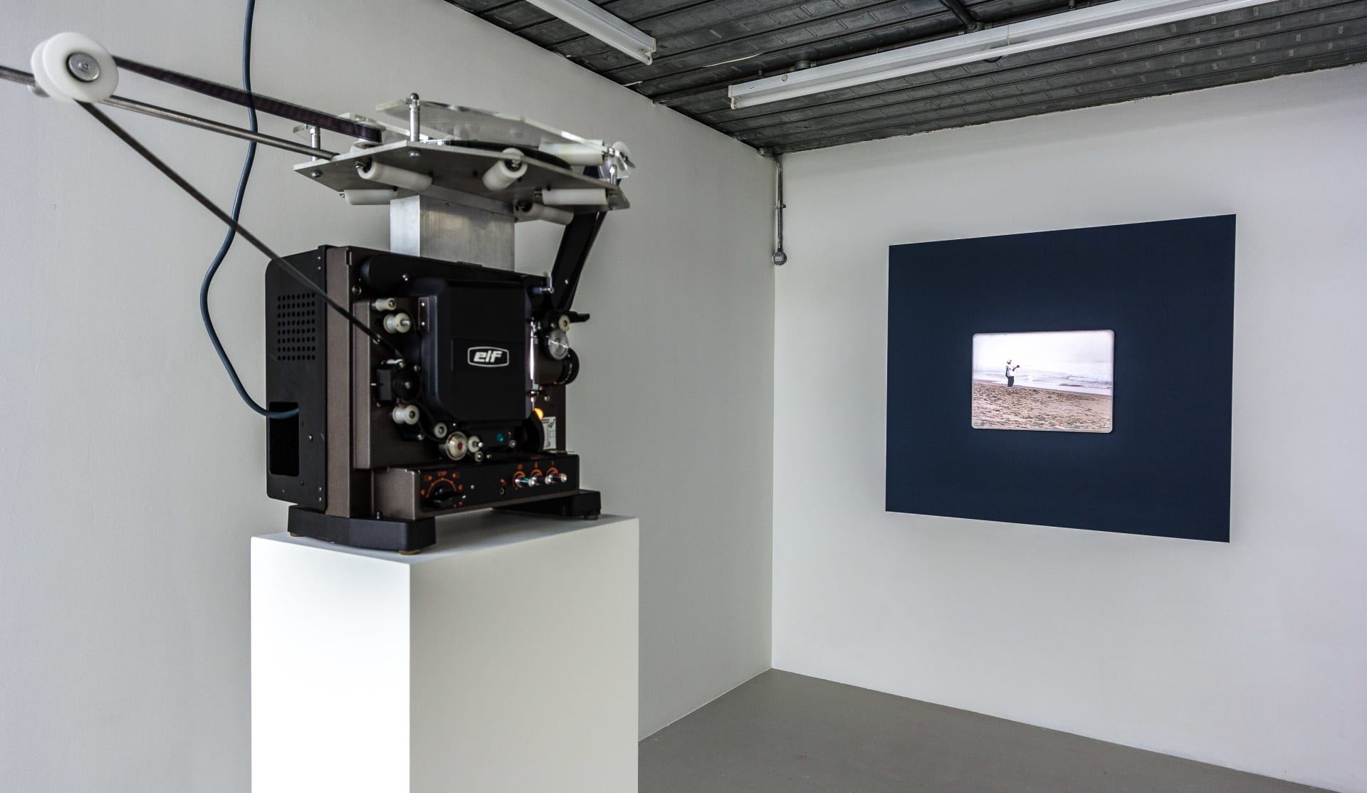 Installation photographs of Matt Stokes' exhibition "Dead Sea Deaf Sea" at Workplace in London in 2017