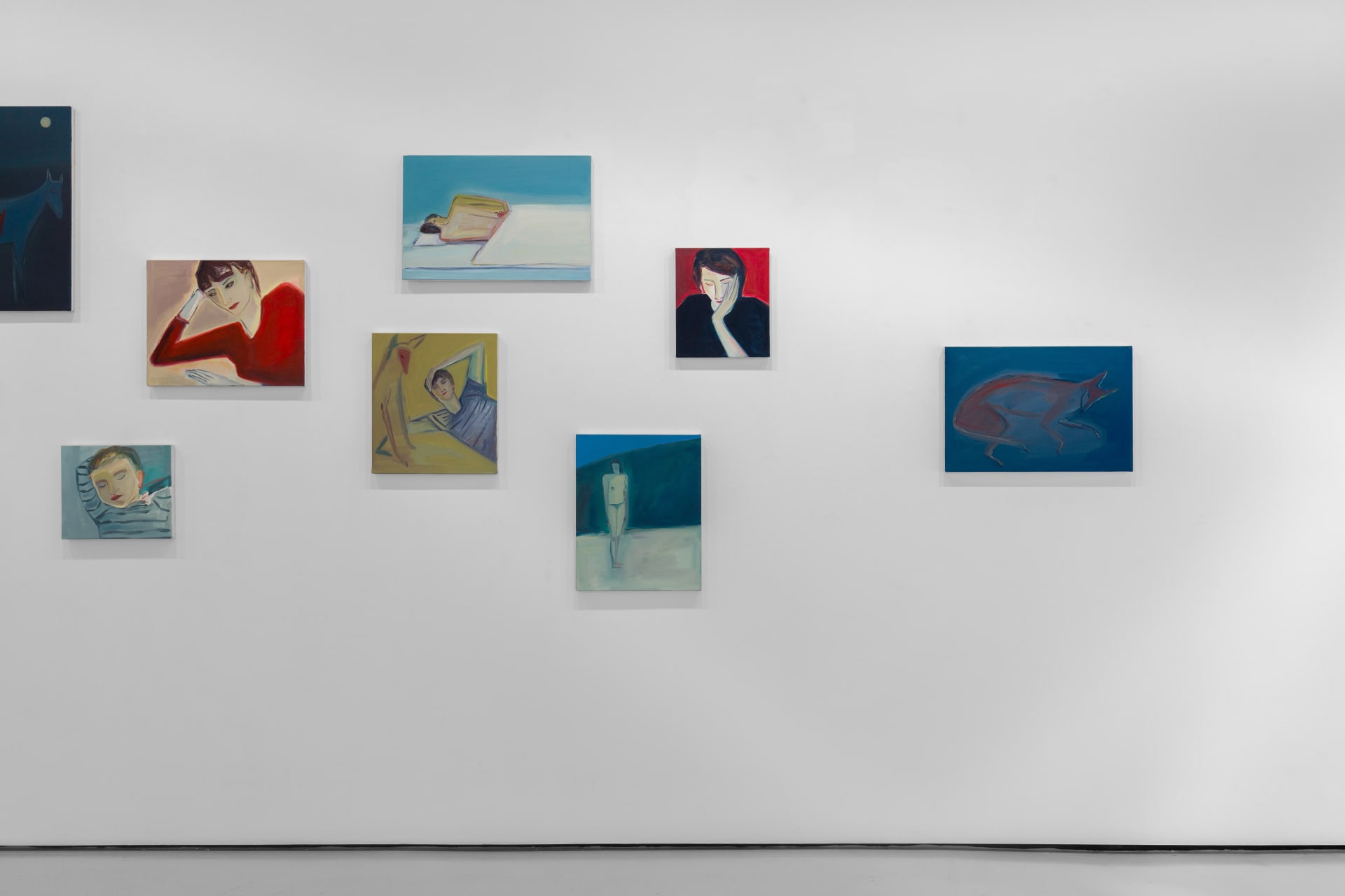 Installation views of Eve Ackroyd's exhibition 'Upon A Tide' at Workplace London