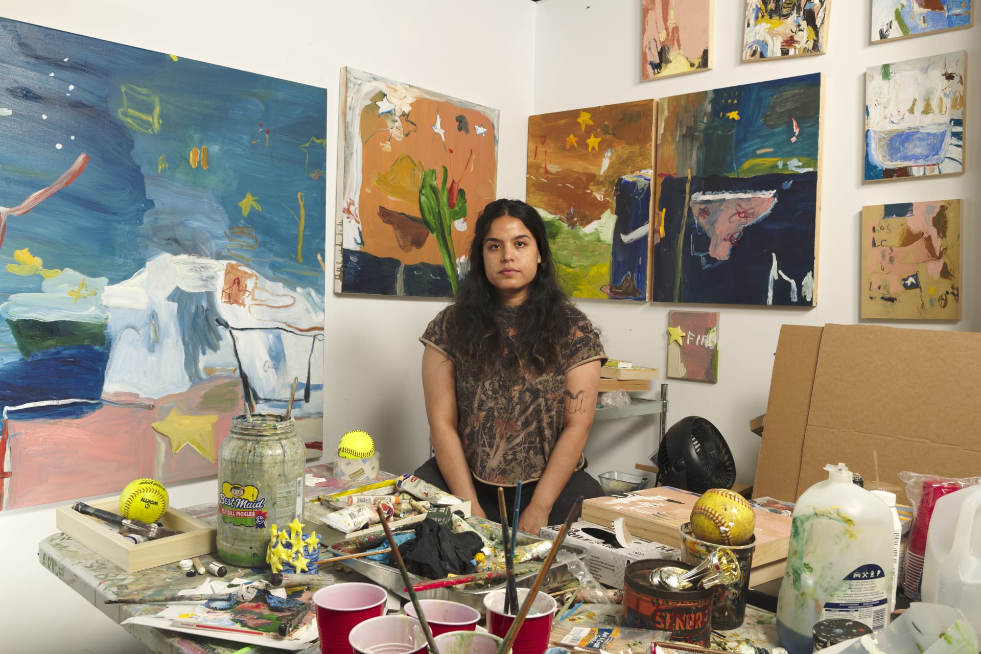 b chehayeb in her studio
