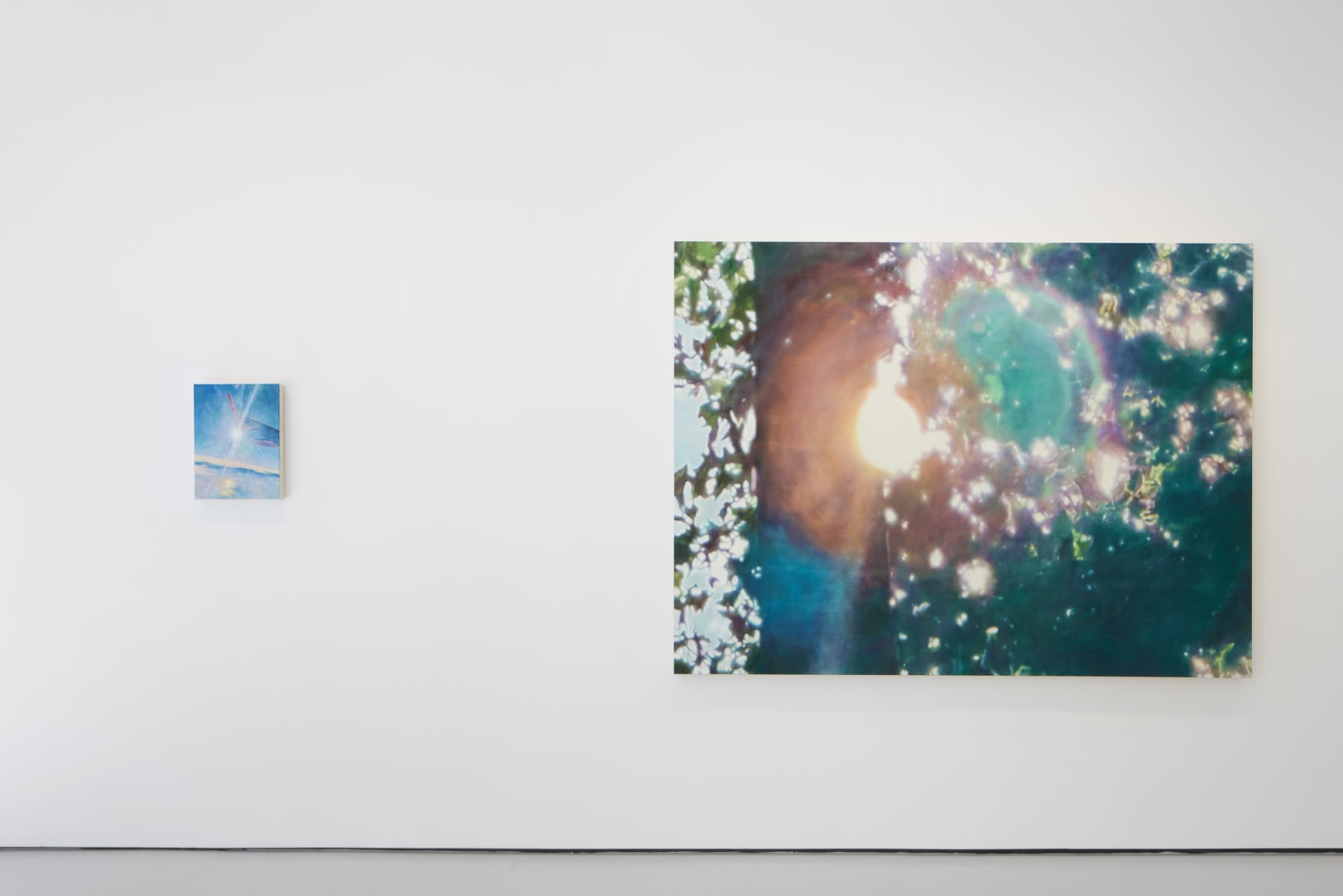 Installation shots of James Prapaithong's exhibition Light Rooms at Workplace | London